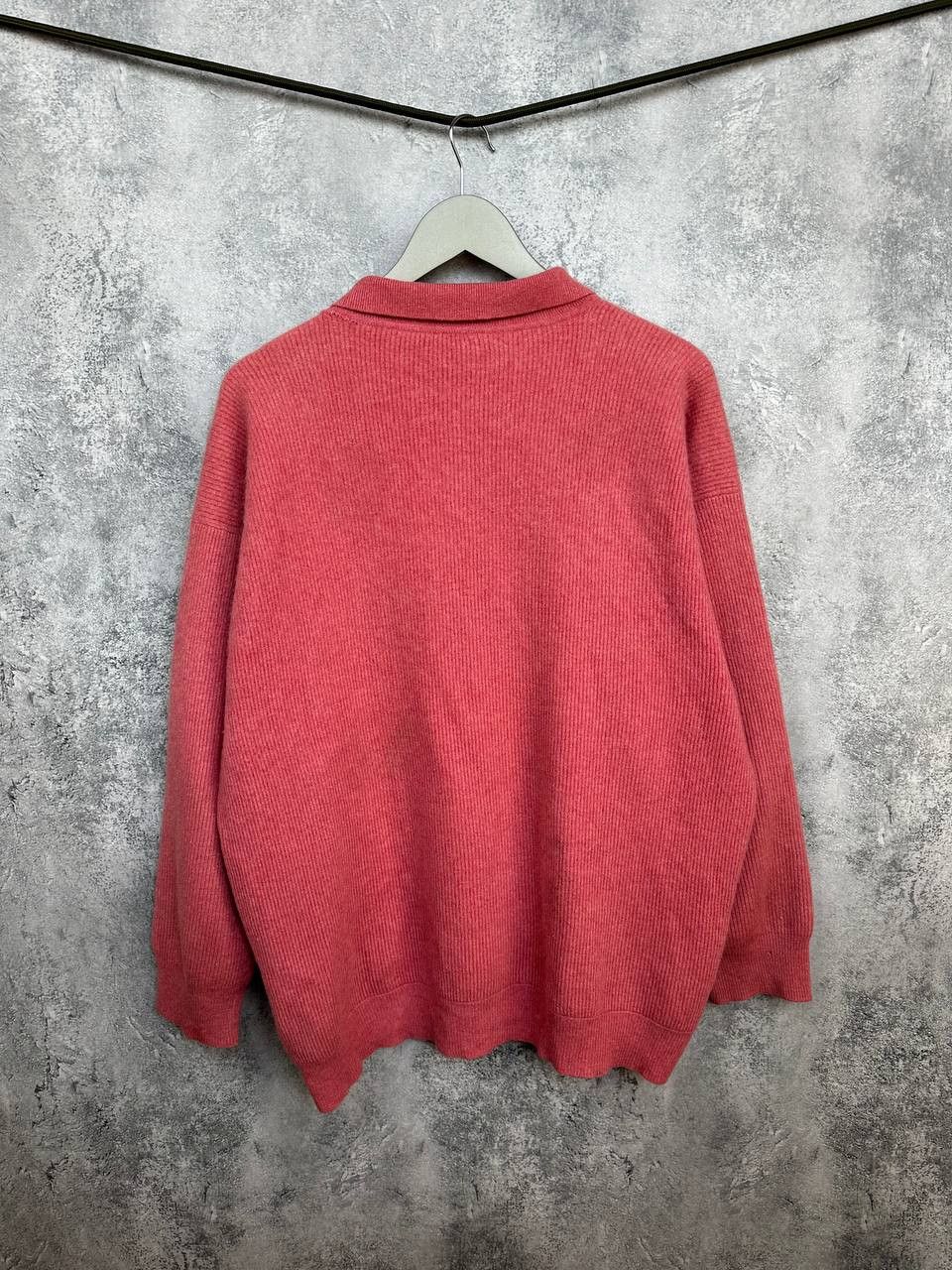 Cruciani Cruciani Cashmere Polo Sweater Ribbed 100% Cashmere Pink Size US L / EU 52-54 / 3 - 2 Thumbnail