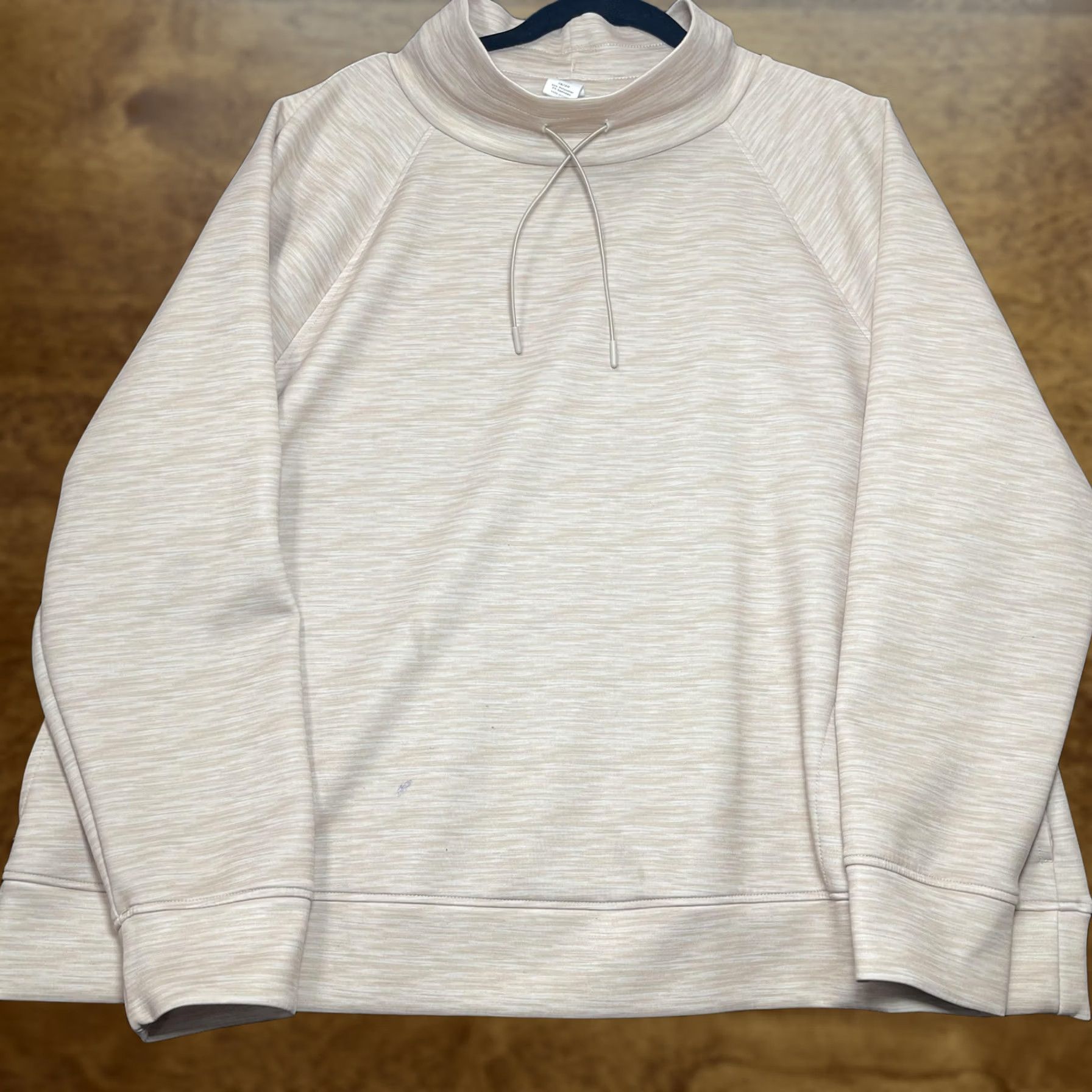 Vintage LIVI Shirt Womens 18/20 Beige Stripe Mock Neck Raglan Long Sleeve Jersey Top Size XXL / US 16-18 / IT 52-54 - 1 Thumbnail