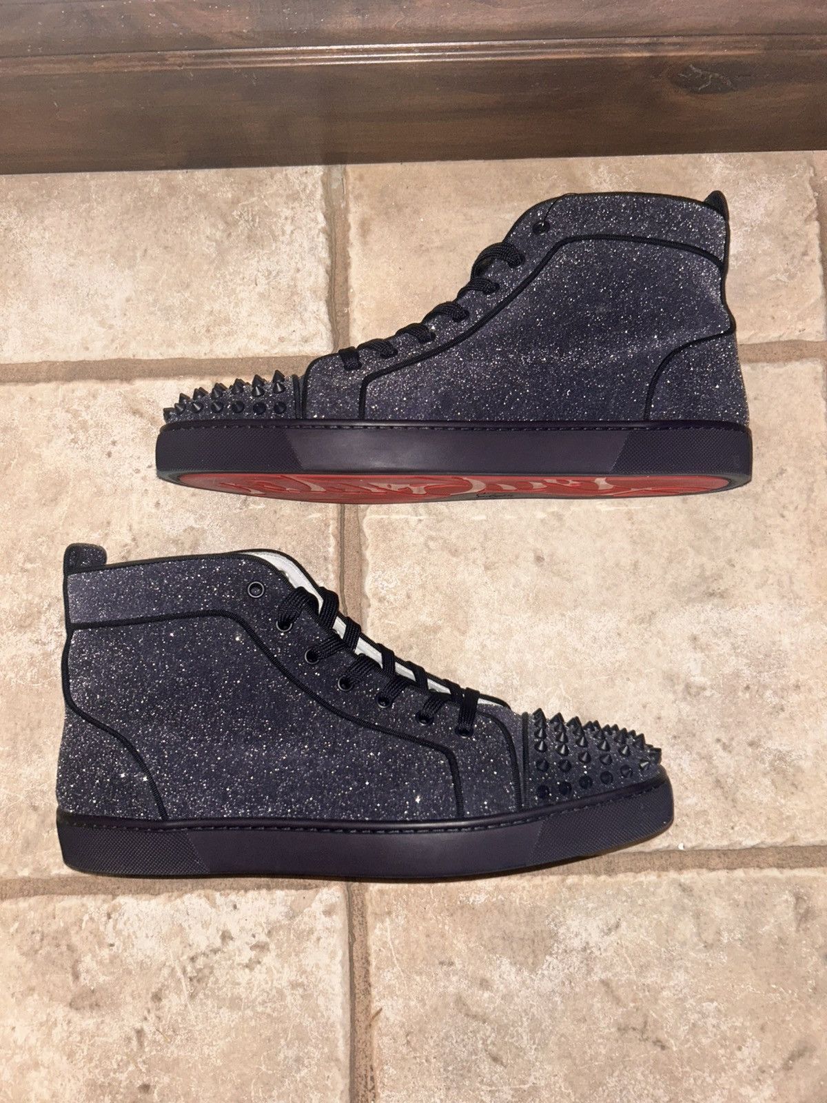 Christian Louboutin Christian Louboutin Spiked High Top Sneakers Size US 12.5 / EU 45-46 - 2 Thumbnail