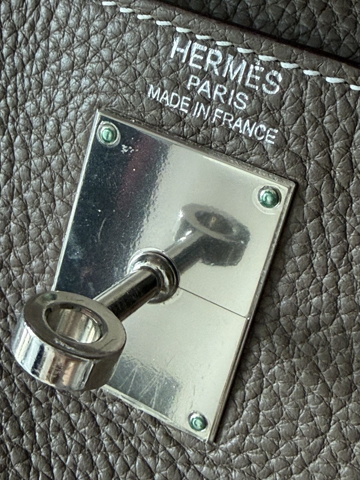 Hermes Hermes Etoupe Gray Togo Kelly Shoulder Handbag Size ONE SIZE - 10 Thumbnail