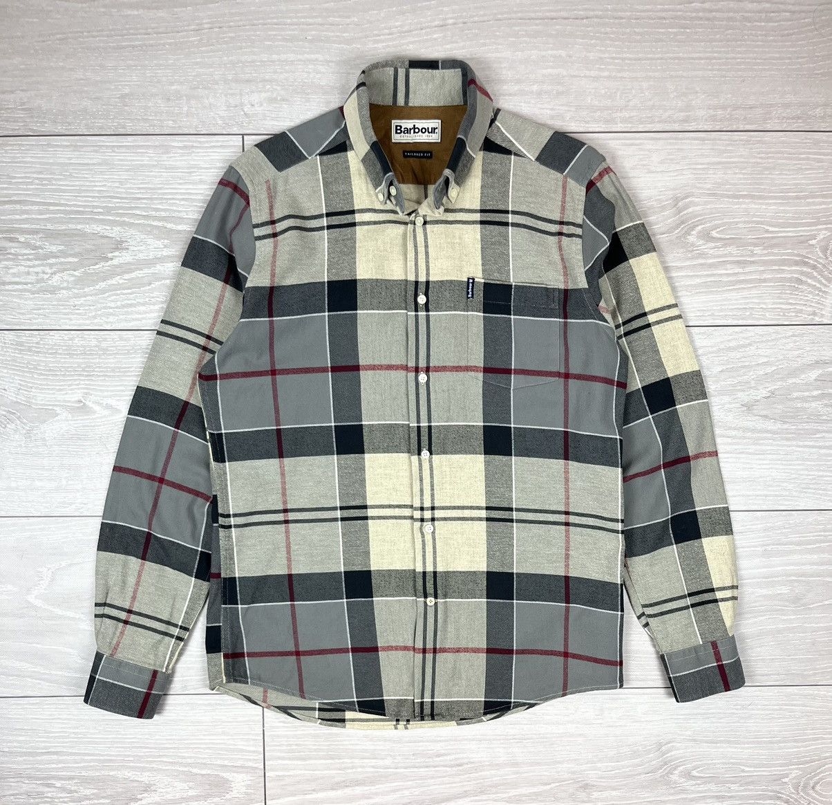 Barbour x4 Barbour Tailored Flannel Checkered Button Shirt M Size Size US M / EU 48-50 / 2 - 5 Thumbnail