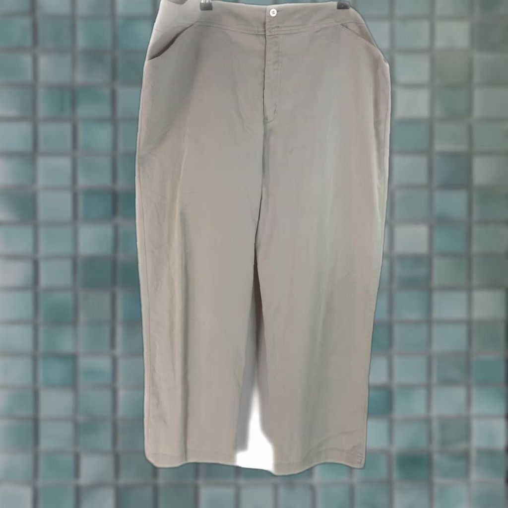 Vintage VINTAGE Chico's Designs Womens Casual Flat Front Beige Dress Pants Size 3 Size 34" / US 12 / IT 48 - 1 Thumbnail