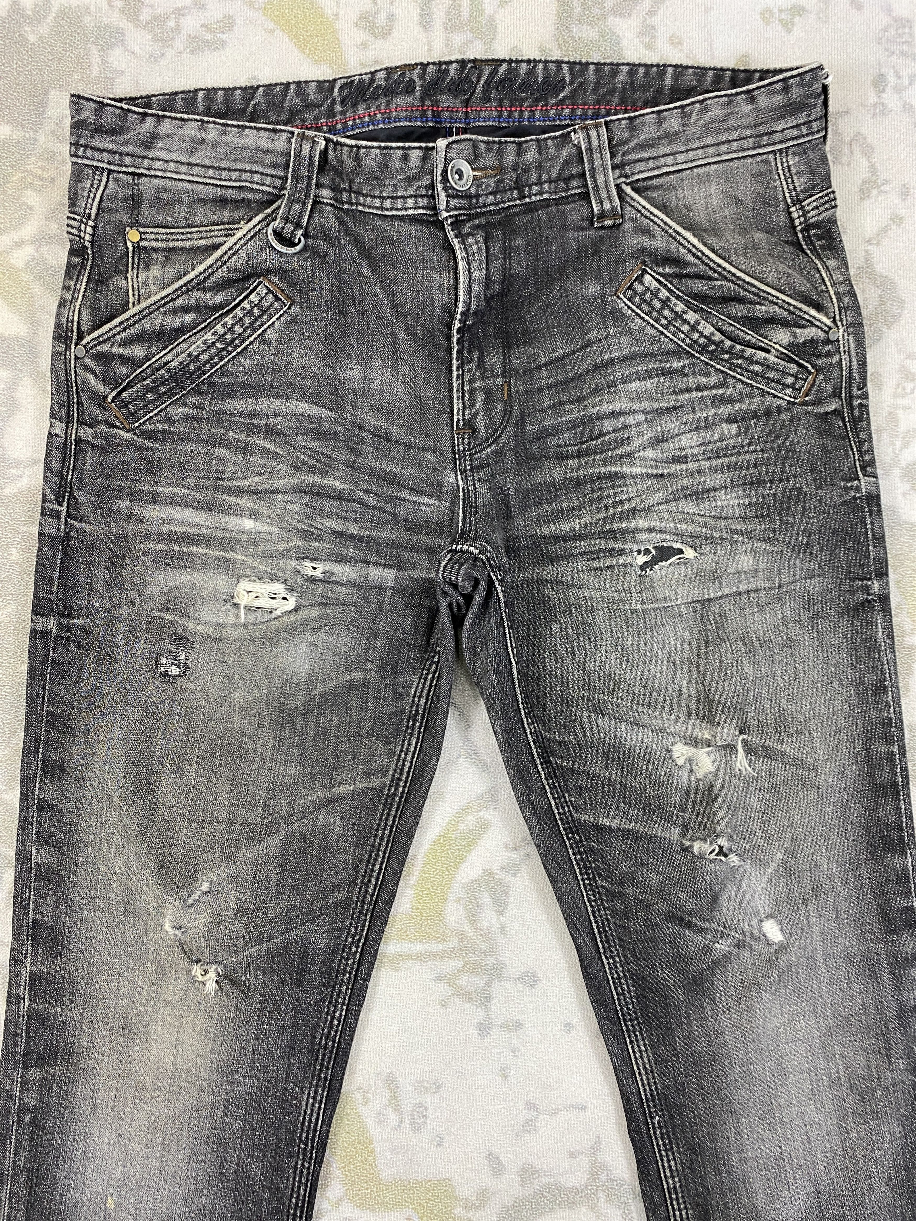 Japanese Brand Distressed Vintage Nicole Club Jeans 34x28.5 Denim - JN3612 Size US 34 / EU 50 - 3 Thumbnail
