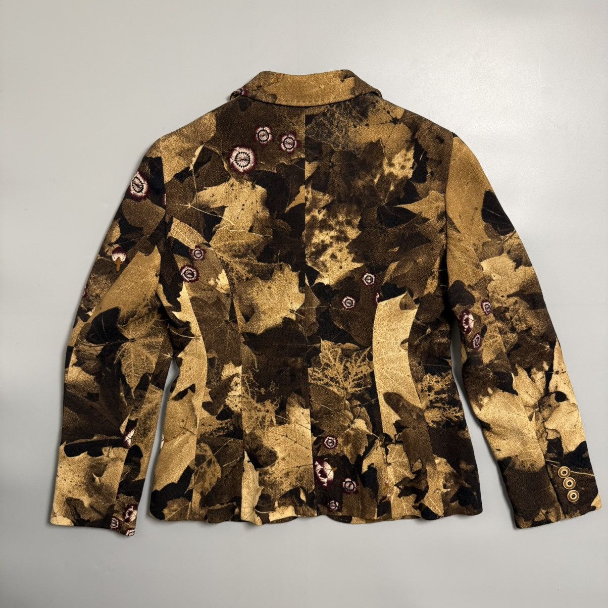 Moschino Moschino Brown Floral Pattern Wool blazer- 90s Size M / US 6-8 / IT 42-44 - 7 Thumbnail