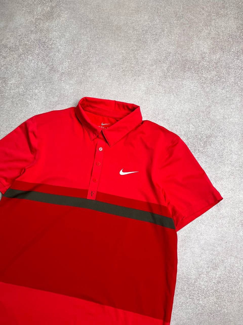 Nike × Vintage Vintage Nike RF Roger Federer Red Polo Shirt M Size US M / EU 48-50 / 2 - 2 Thumbnail