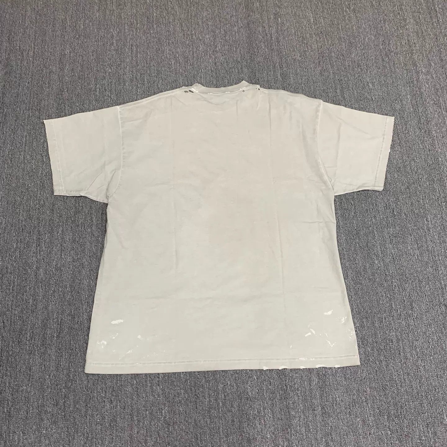 Balenciaga Balenciaga Gray Distressed Short Sleeve 3 Size US L / EU 52-54 / 3 - 2 Thumbnail