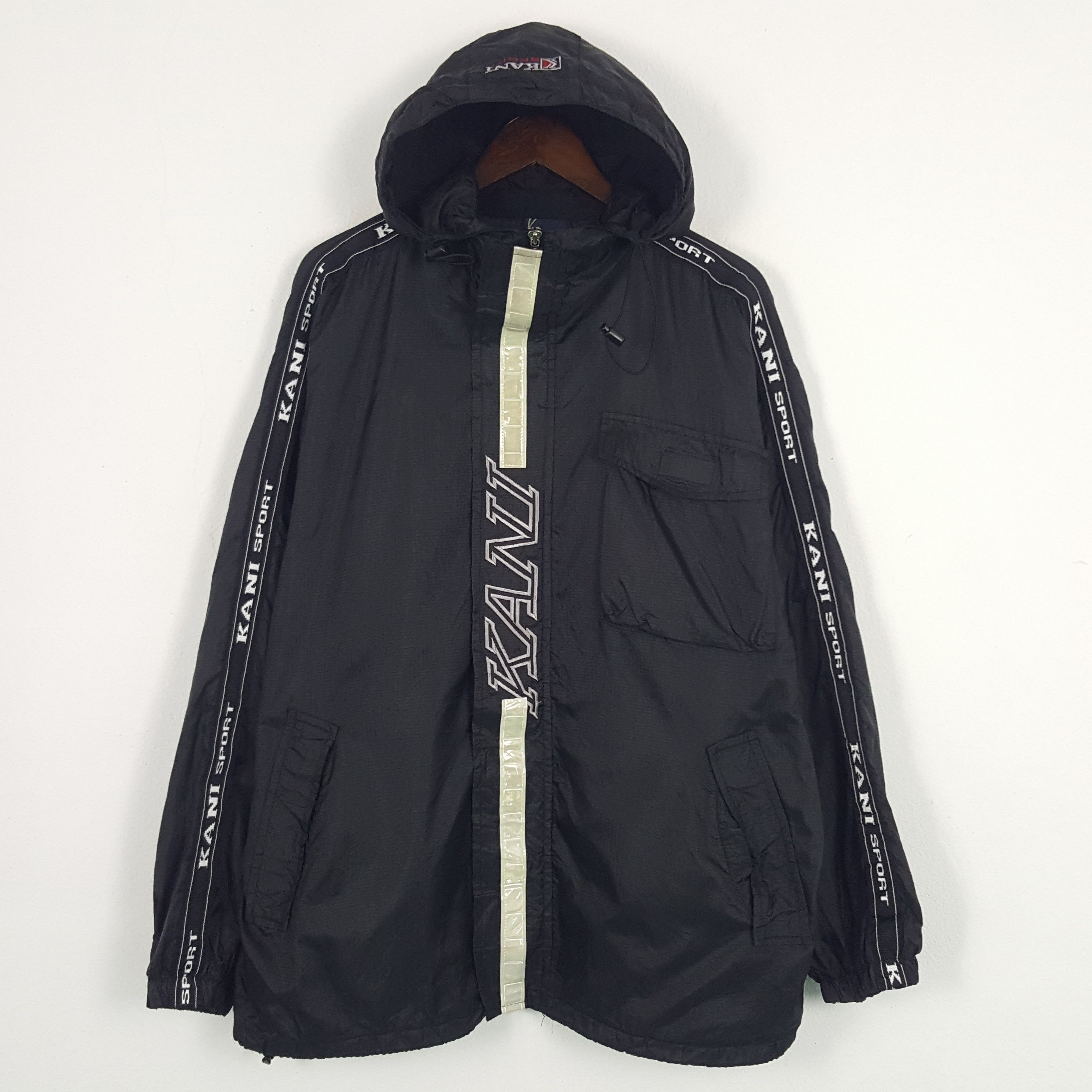 Karl Kani × Vintage Vintage Kani Tape Windbreaker Zipper Jacket Size US XXL / EU 58 / 5 - 1 Thumbnail