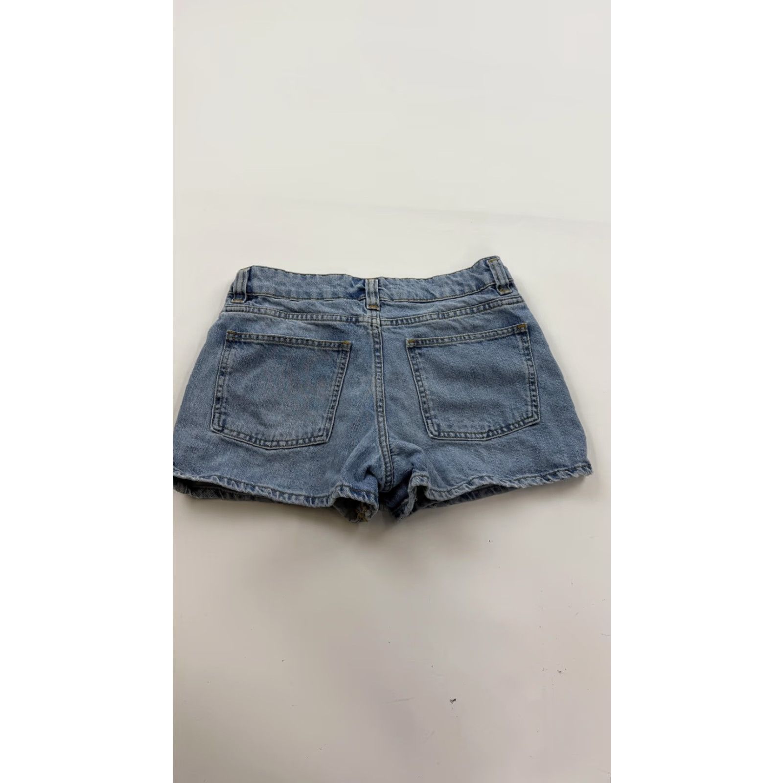 Zara Zara Shorts Womens 2 Blue Denim High Rise Raw Hem Distressed Casual Jean Size 26" / US 2 / IT 38 - 5 Thumbnail