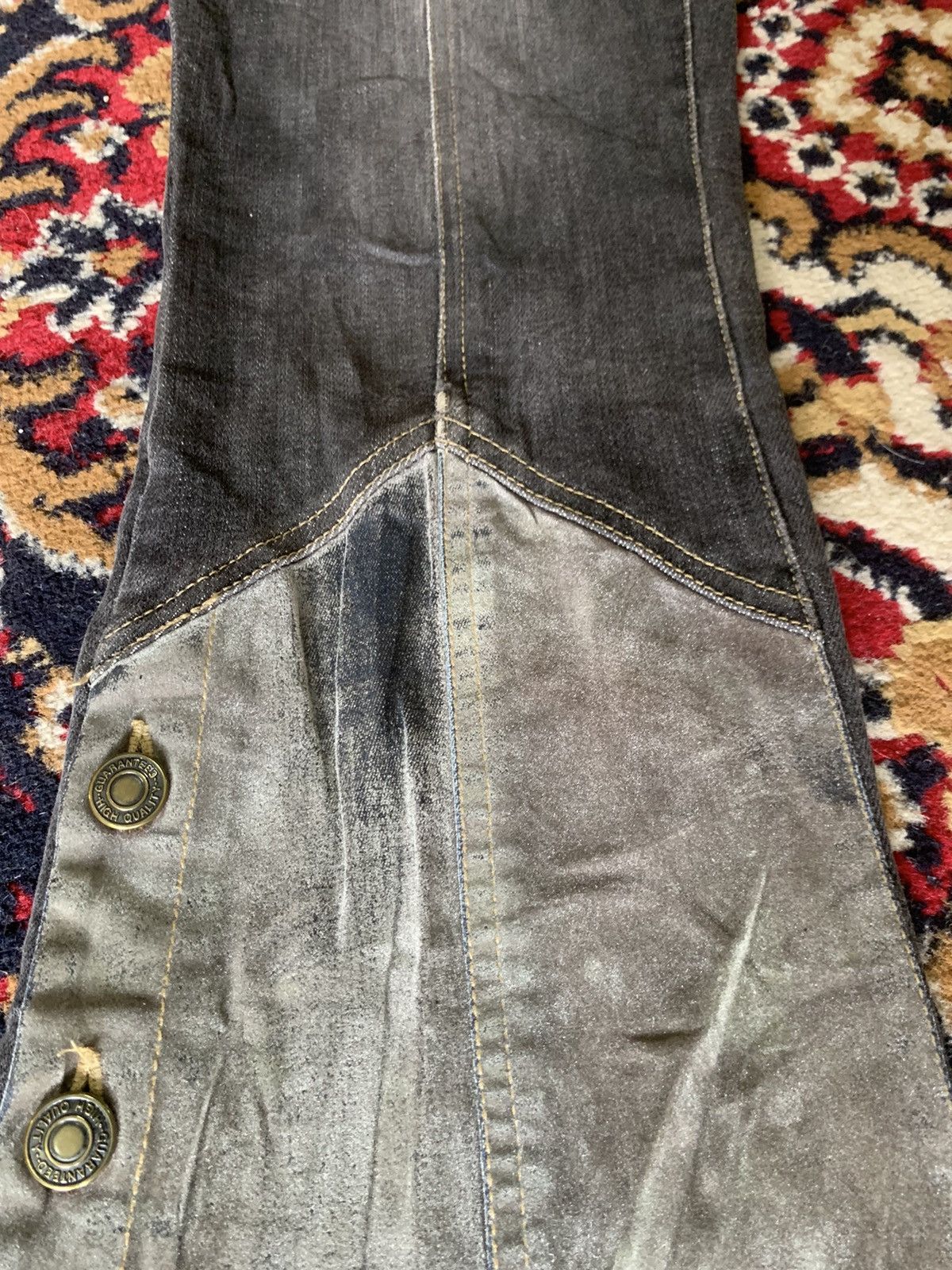 Japanese Brand Vintage Flare ORIRIN Bootcut Side Button Leg Denim Size 28" / US 6 / IT 42 - 4 Thumbnail
