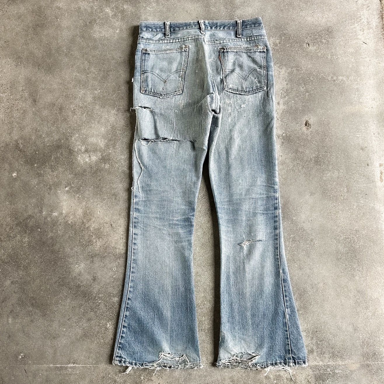 Levi's Vintage Levis THRASHED 646 Repair Flared Denim Size US 31 - 3 Thumbnail