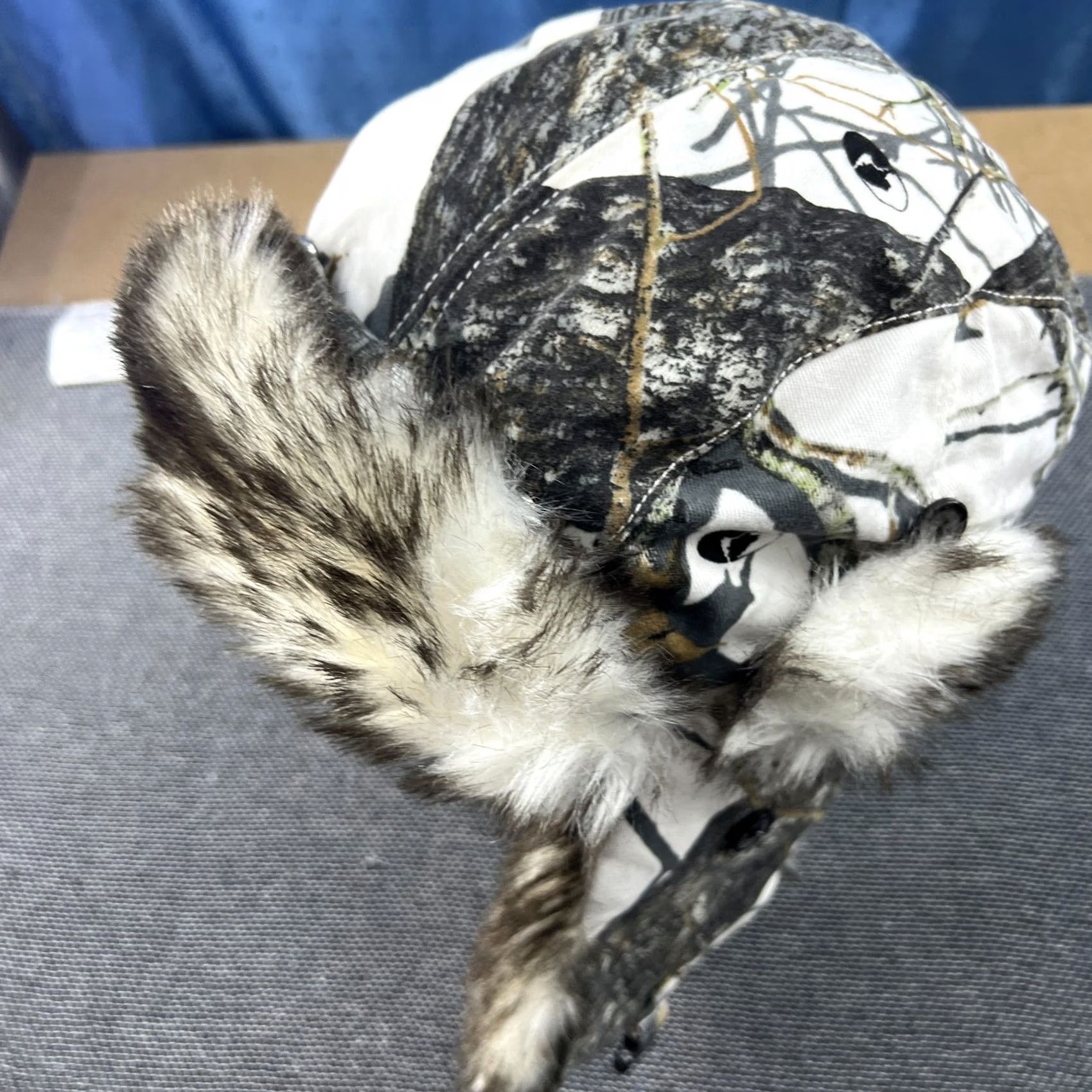 Vintage Harkila Trapper Hat XL Winter Camo Ushanka Hunting Mossy Oak Break up Size ONE SIZE - 4 Thumbnail