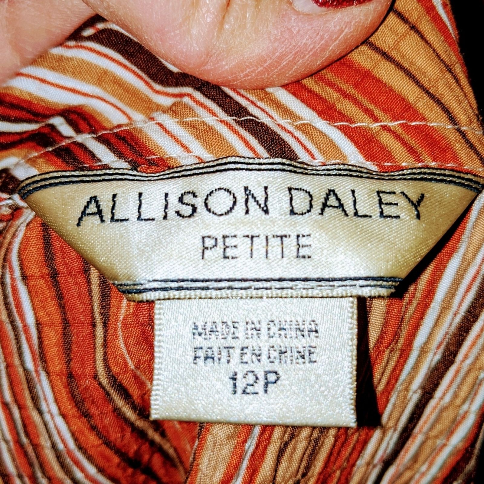 Other Allison Daley 3/4 Sleeve Button Shirt Size 12 Petite Size XL / US 12-14 / IT 48-50 - 4 Thumbnail