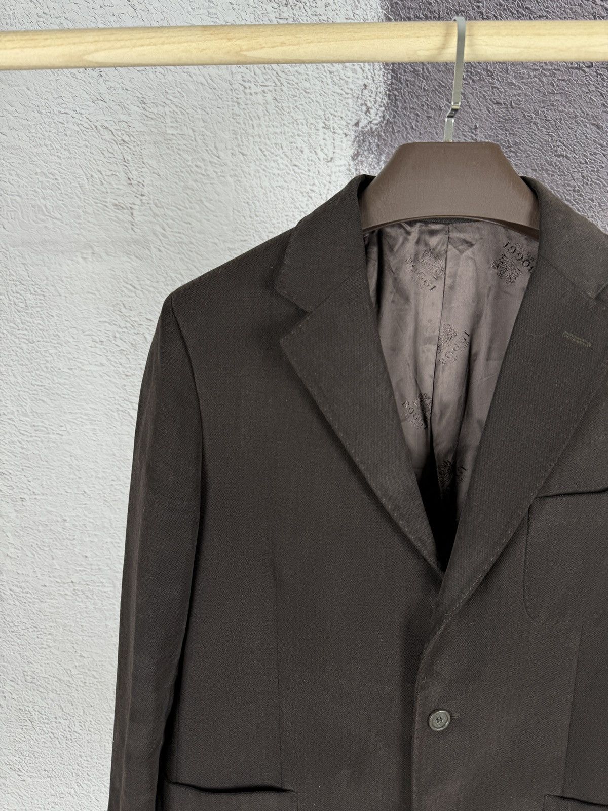 Boggi Boggi Milano vintage brown cotton 3 button blazer Size 44R - 3 Thumbnail