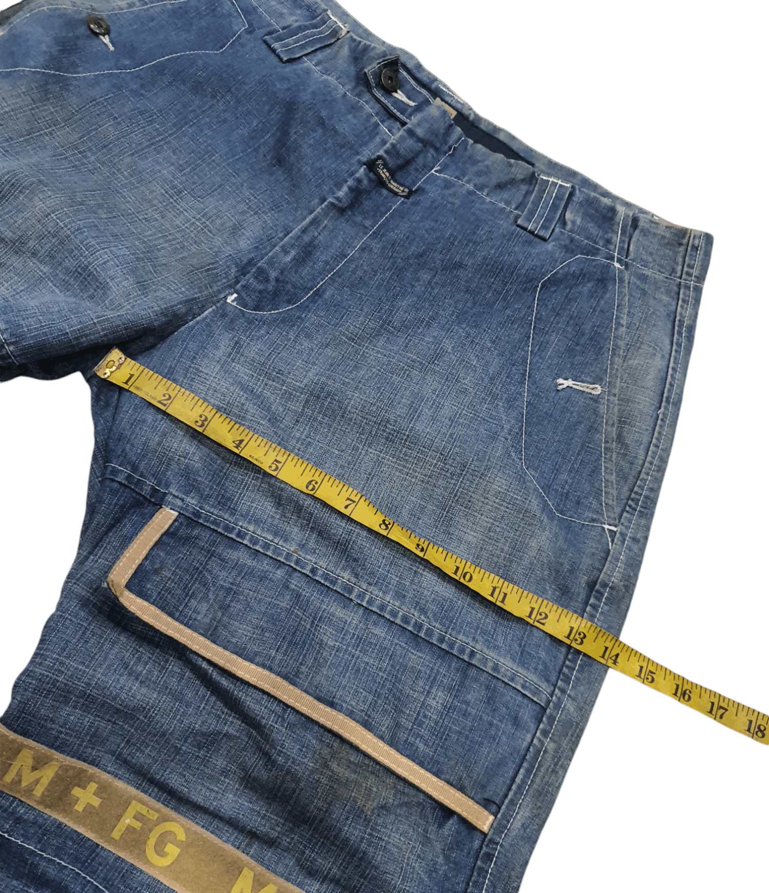 Marithe + Francois Girbaud × Vintage 90s MARITHE FRANCOIS GIRBAUD Wide Leg Baggy Blue Denim Jeans Size US 36 / EU 52 - 18 Thumbnail