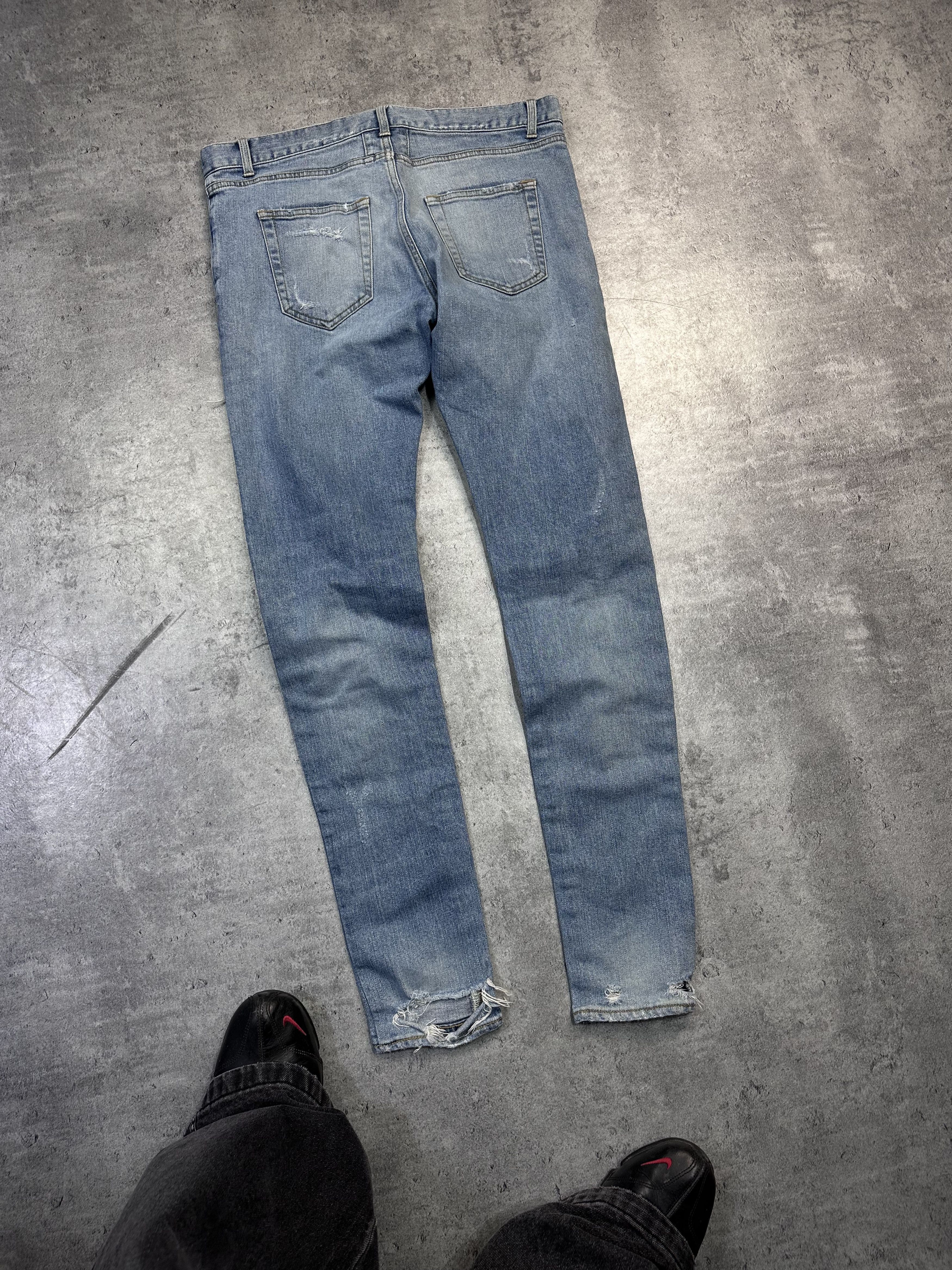 Saint Laurent Paris SLP AW15 Crash denim jeans skinny hedi era Size US 33 - 8 Thumbnail