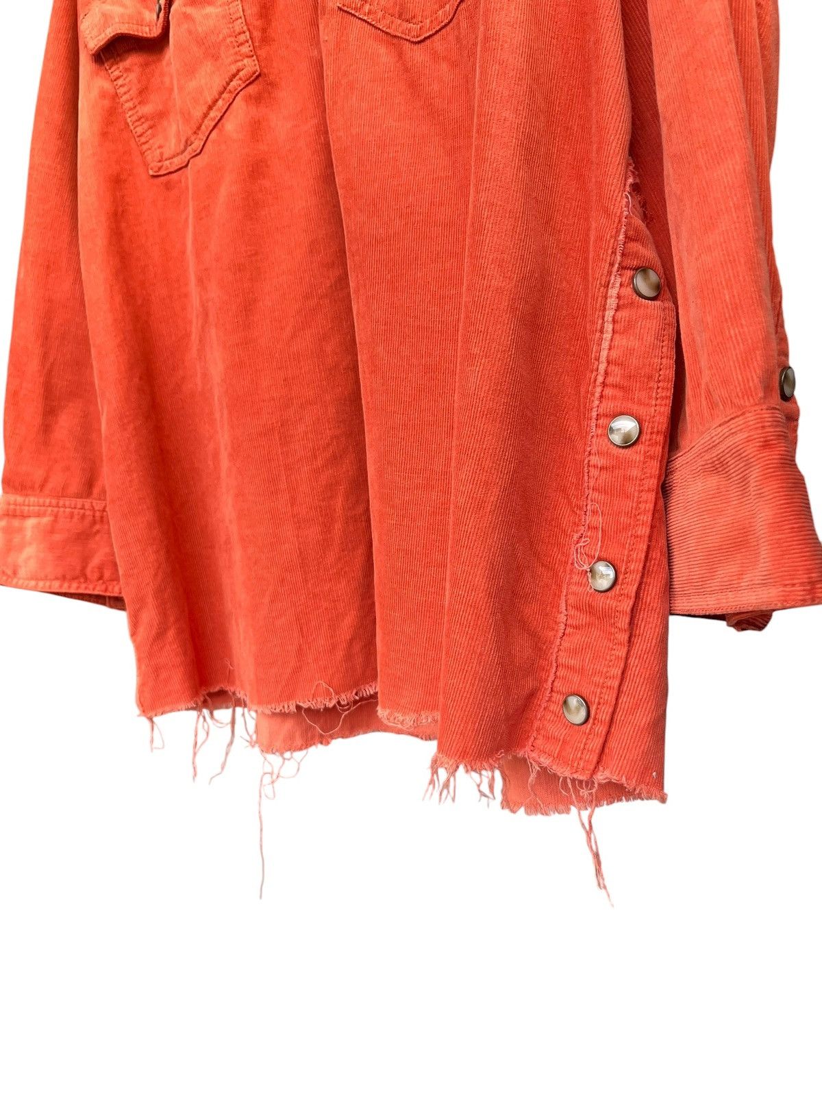 Another Influence A.E Orange Corduroy Frayed Pullover Kapital Style Shirt Size US M / EU 48-50 / 2 - 9 Thumbnail