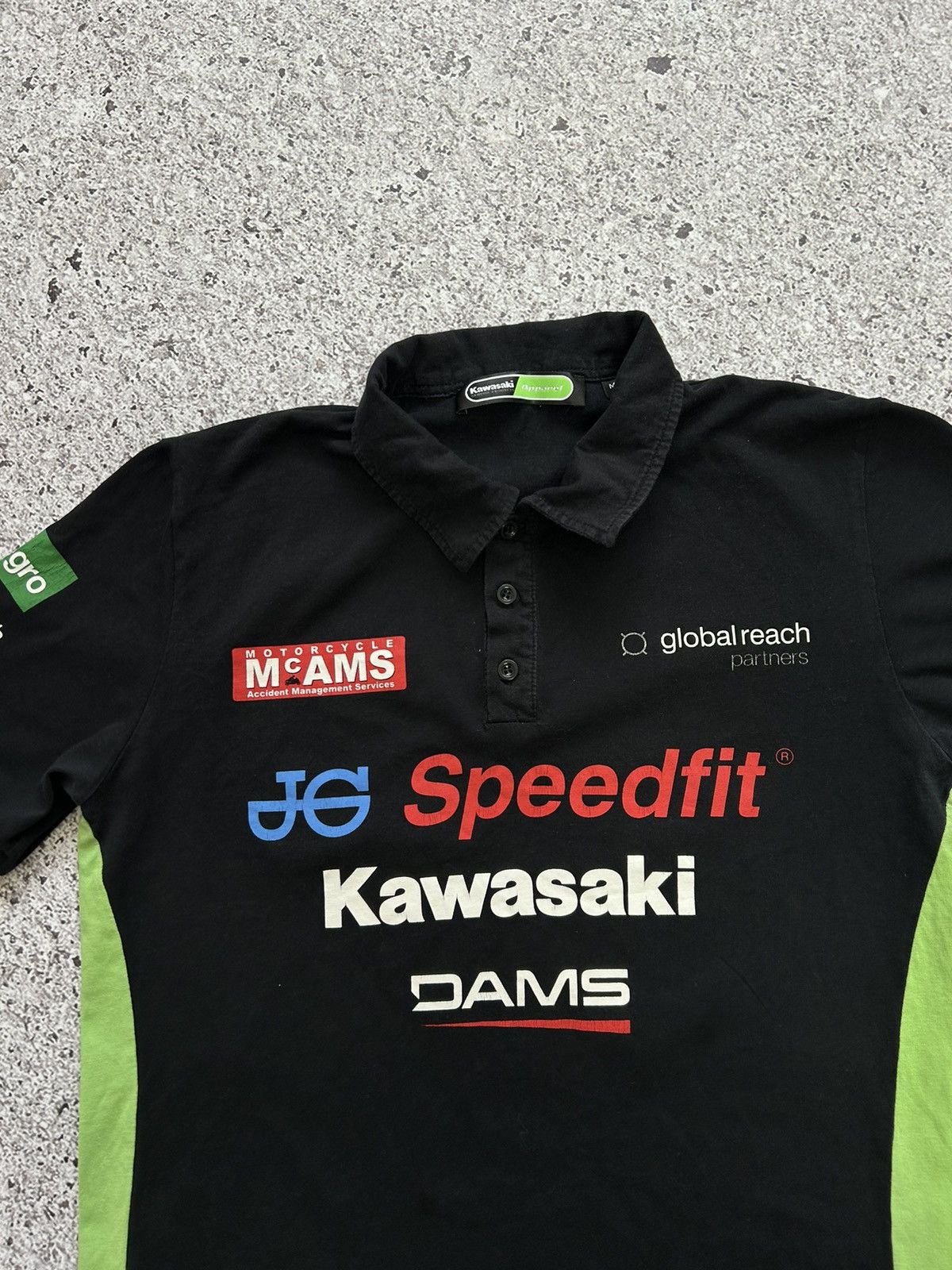 Vintage Motorcycle Kawasaki Dams Global Reach Partners T-Shirt Size US M / EU 48-50 / 2 - 9 Thumbnail