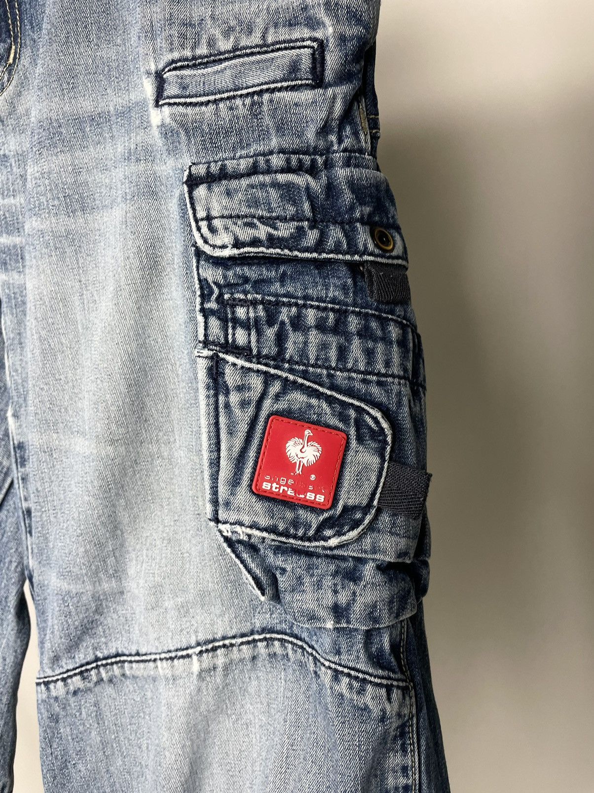 Carhartt Engelbert Strauss Vintage Faded Workwear Cargo Denim Jeans Size US 32 / EU 48 - 7 Thumbnail