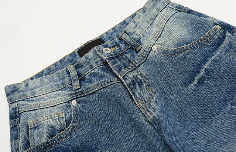 Jean American retro lightning pattern washed scimitar jeans Size US 32 / EU 48 - 3 Thumbnail