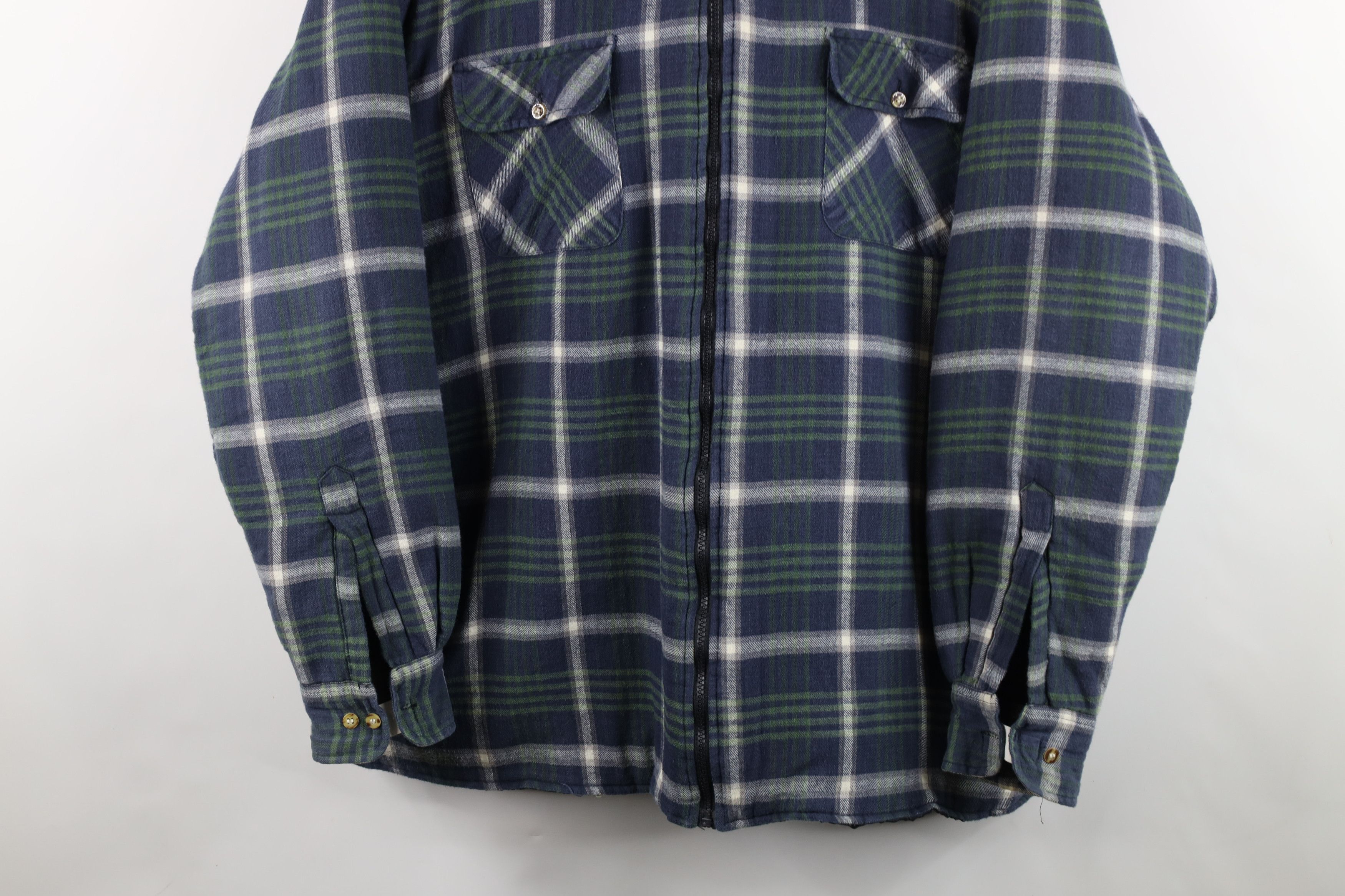 Vintage Vintage 90s Streetwear Fleece Lined Flannel Shirt Jacket Size US XXL / EU 58 / 5 - 3 Thumbnail
