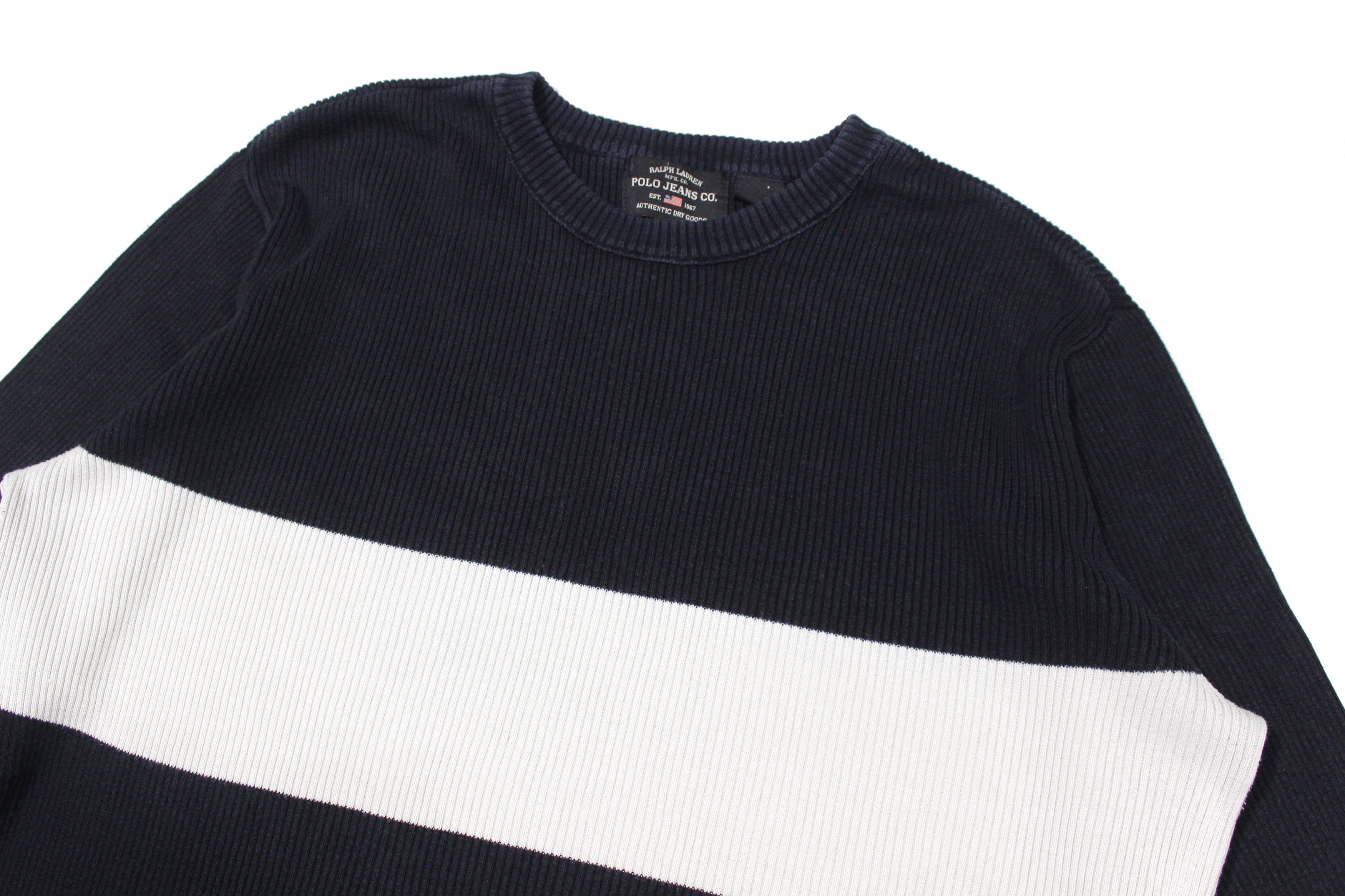Polo Ralph Lauren 90S Logo Ribbed Sweater Size US M / EU 48-50 / 2 - 3 Thumbnail