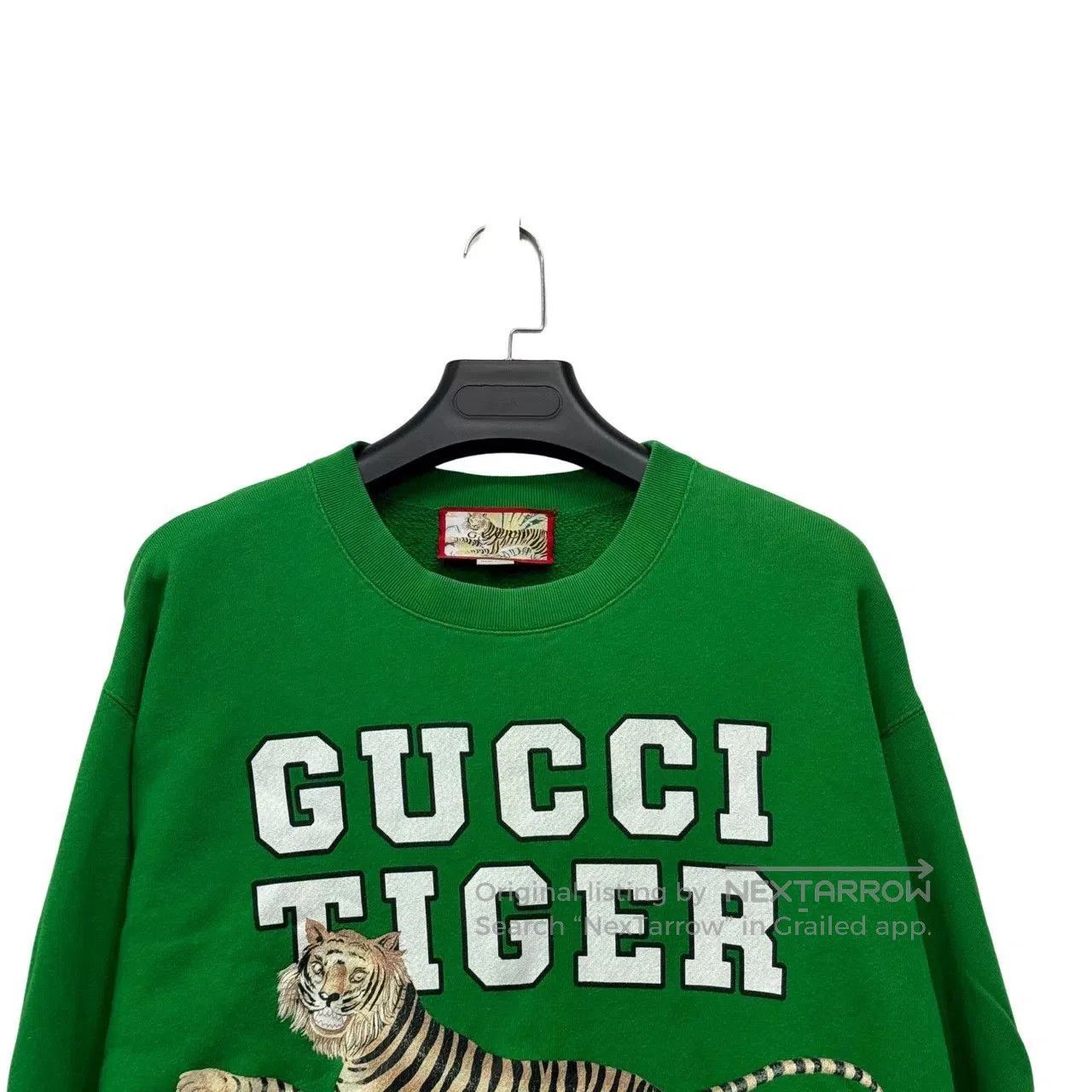 Japanese Brand Gucci Green Tiger Long-sleeve Sweatshirt. Size US XL / EU 56 / 4 - 2 Thumbnail