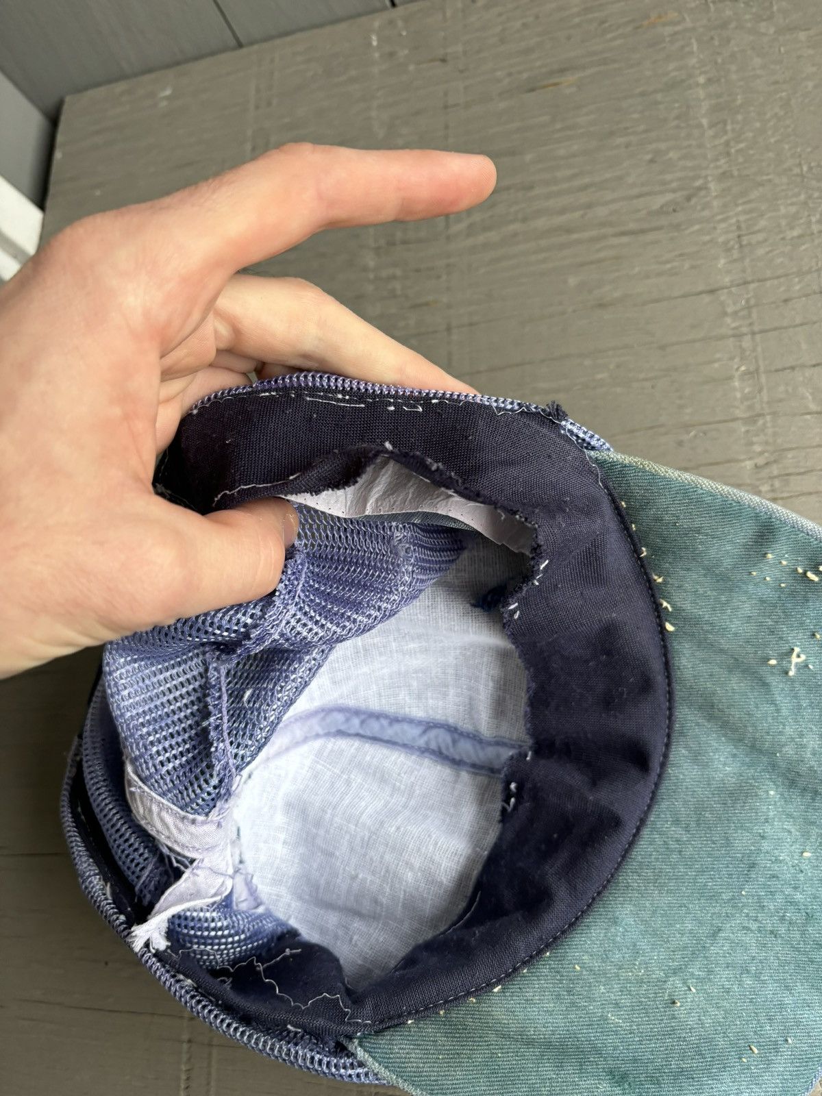 Levi's Vintage Levi's Trucker Hat Thrashed Denim 70s 80s Mesh Jeans Size ONE SIZE - 10 Thumbnail