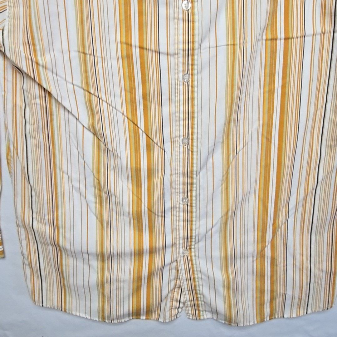 Rocawear Rocawear Stripe Shirt Gold Long Sleeve Button Down XL Y2K Size US XL / EU 56 / 4 - 4 Thumbnail