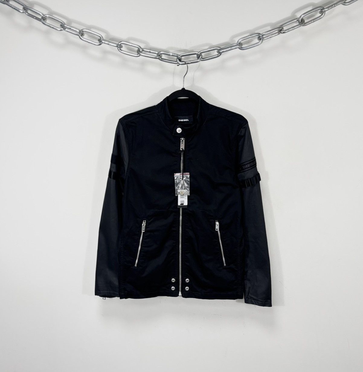Diesel Diesel Burble NWT Men’s Avant Garde Black Moto Racing Jacket Size US S / EU 44-46 / 1 - 1 Thumbnail