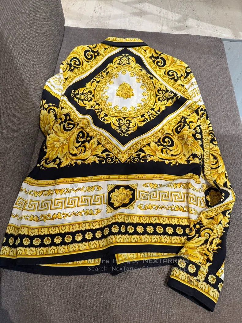 Versace Versace Black gold baroque style mulberry silk shirt Size US S / EU 44-46 / 1 - 5 Thumbnail