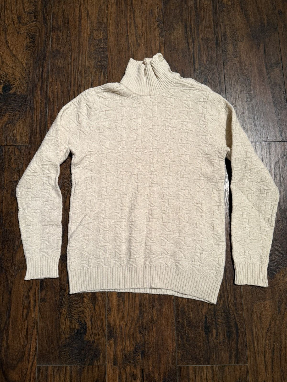 Paolo Pecora Textured knit virgin wool turtleneck Size US M / EU 48-50 / 2 - 2 Thumbnail