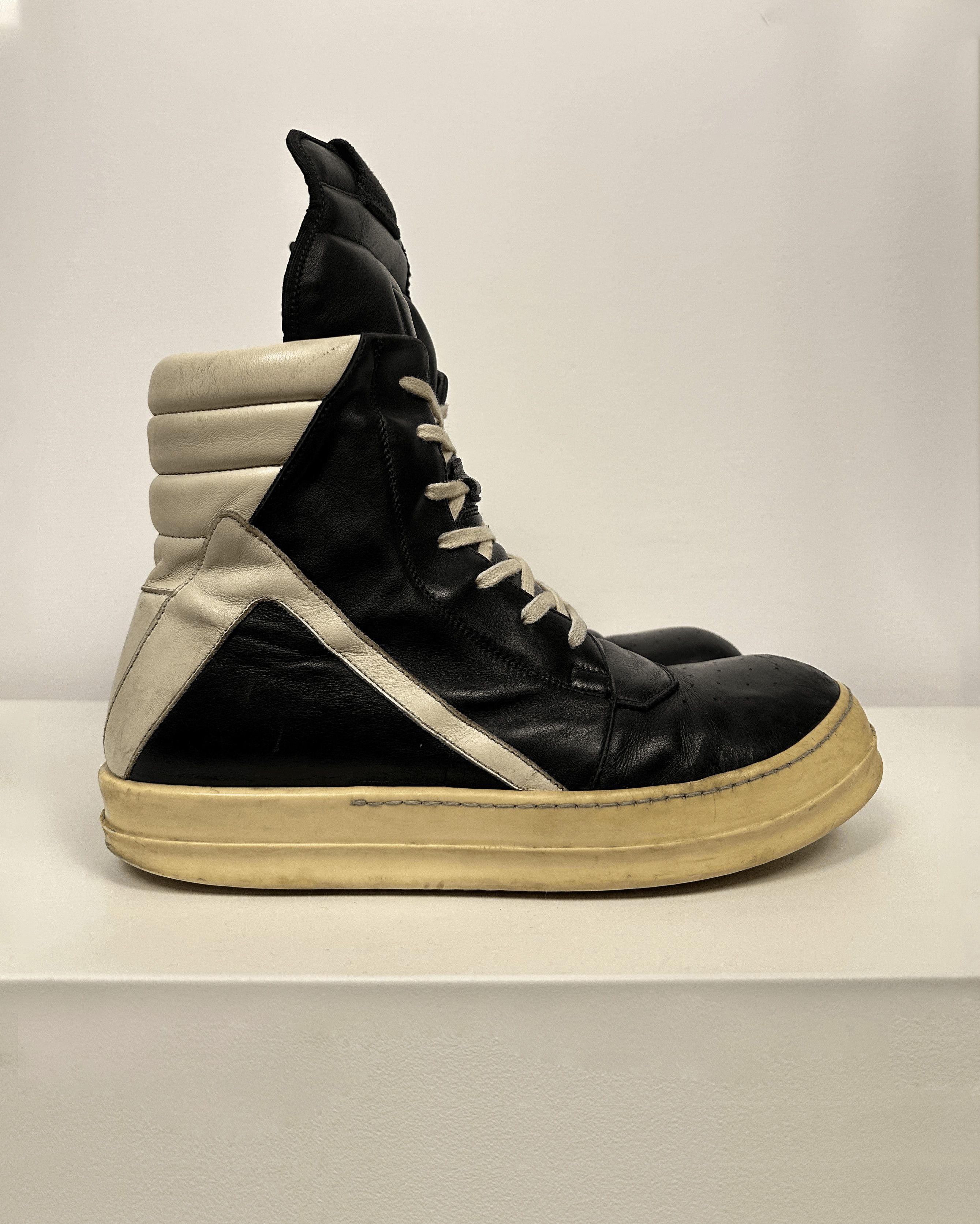 Rick Owens Rick Owens Black Milk Geobasket Size US 9 / EU 42 - 3 Thumbnail