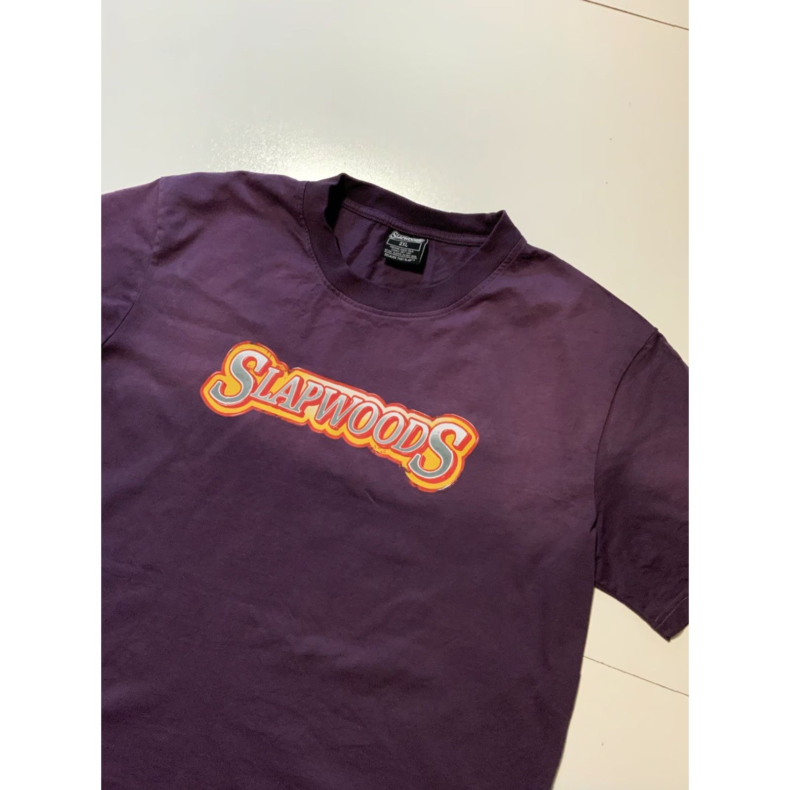 Vintage VINTAGE Slapwoods Cigar Wraps Once You Go Slap You Never Go Back Purple Graphic T-Shirt Mens 2XL Purple"} Size US XXL / EU 58 / 5 - 3 Thumbnail