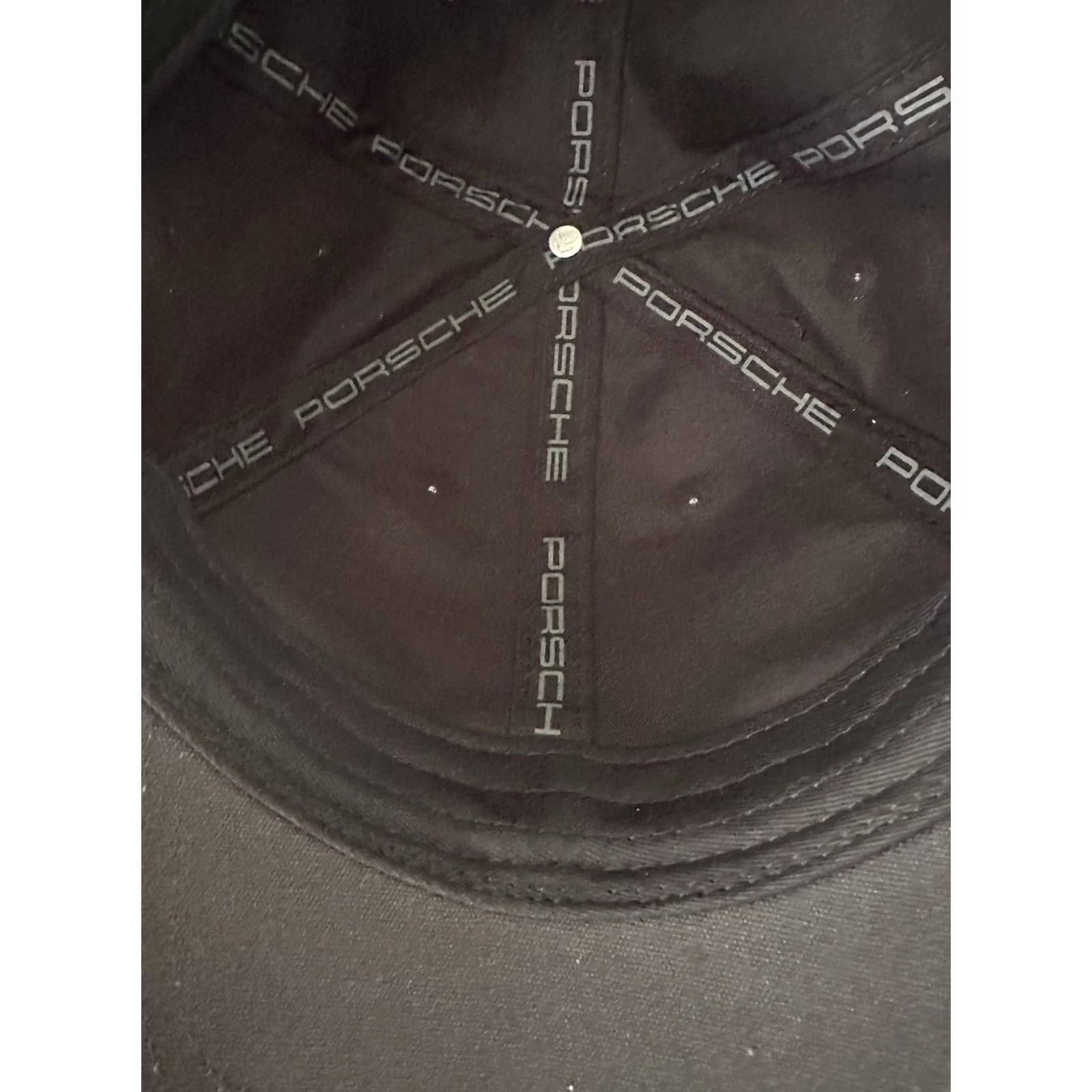 Vintage Porsche Design Black Baseball Cap Crest Adjustable Strap-Back Hat Cap Men Canvas Cotton Adjustable 75/25 11029265 NWOT Size ONE SIZE - 7 Thumbnail