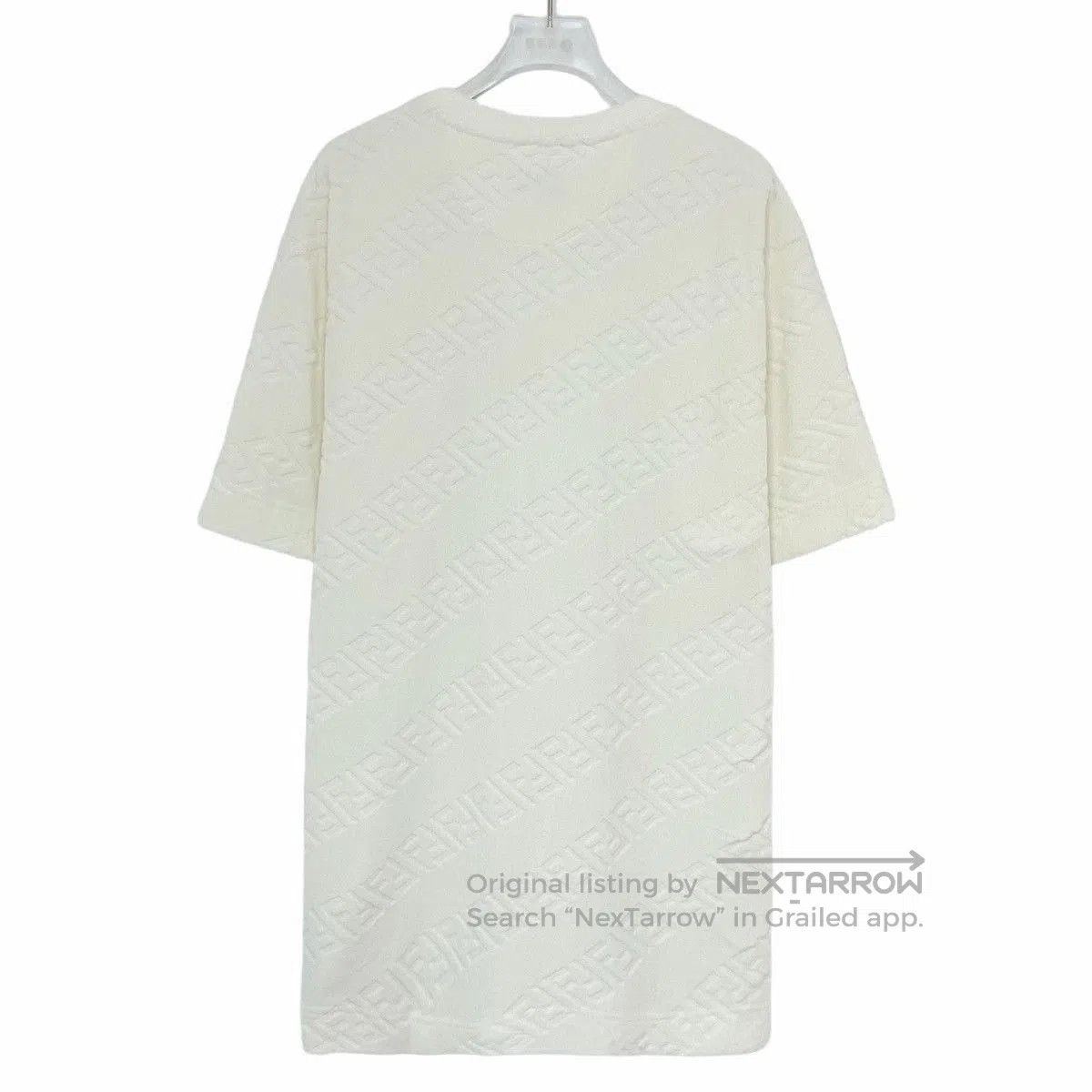Fendi White Short Sleeve Patterned T. Size US M / EU 48-50 / 2 - 2 Thumbnail