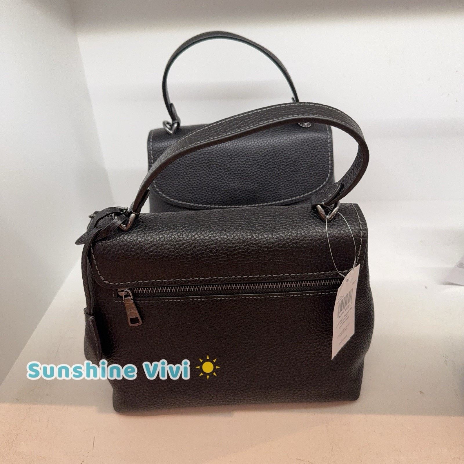 Coach NWT Coach Emory Top Handle Bag CCE53 Gunmetal/Black Size ONE SIZE - 4 Thumbnail