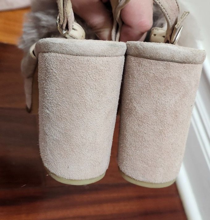 No. 6 No. 6 Victoria Platform Heels Blush Furry Chunky Shoes 8 Size US 8 / IT 38 - 9 Thumbnail