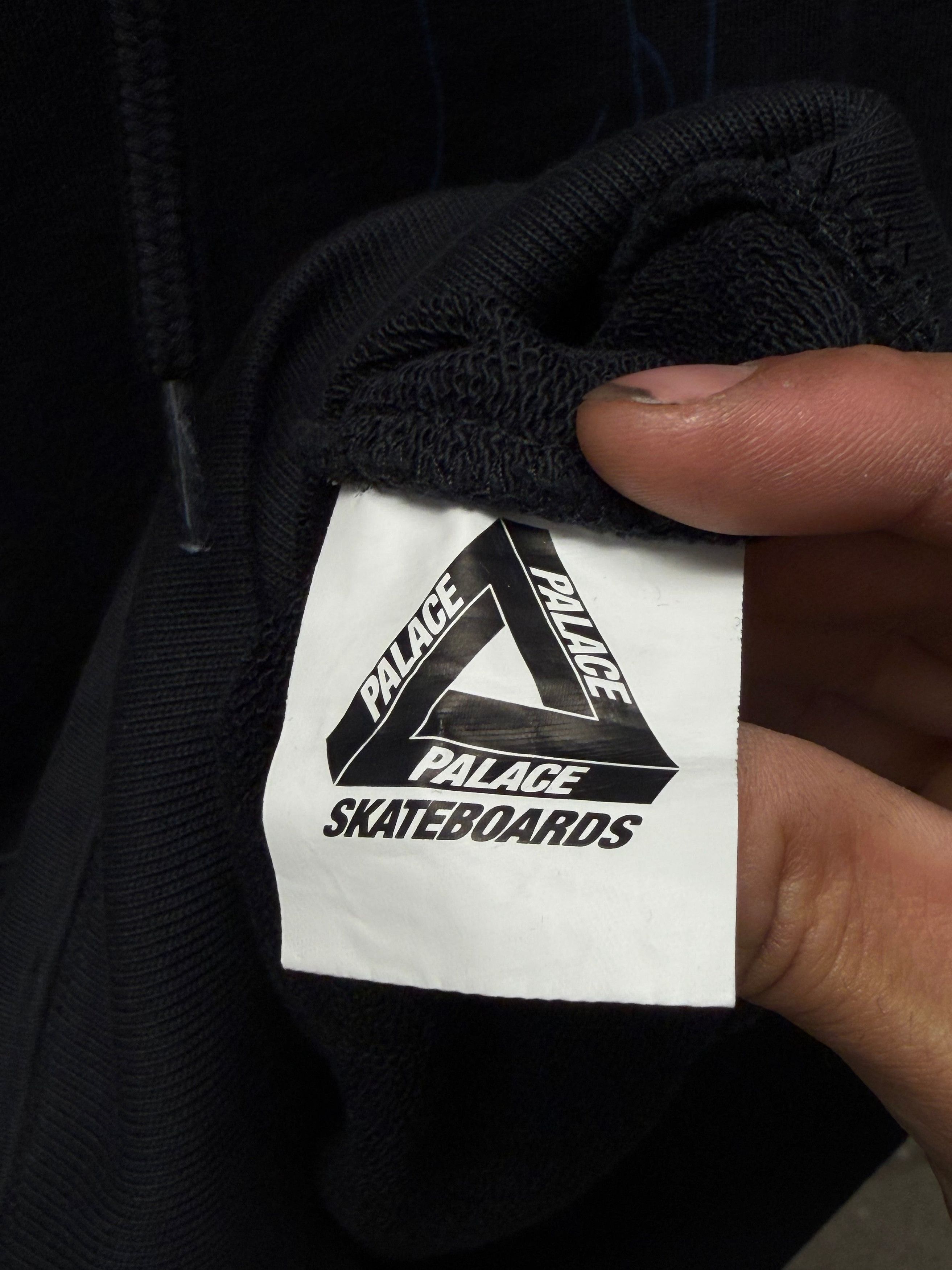 AW2018 Palace 'Grand Master' Black/Blue Logo Hoodie