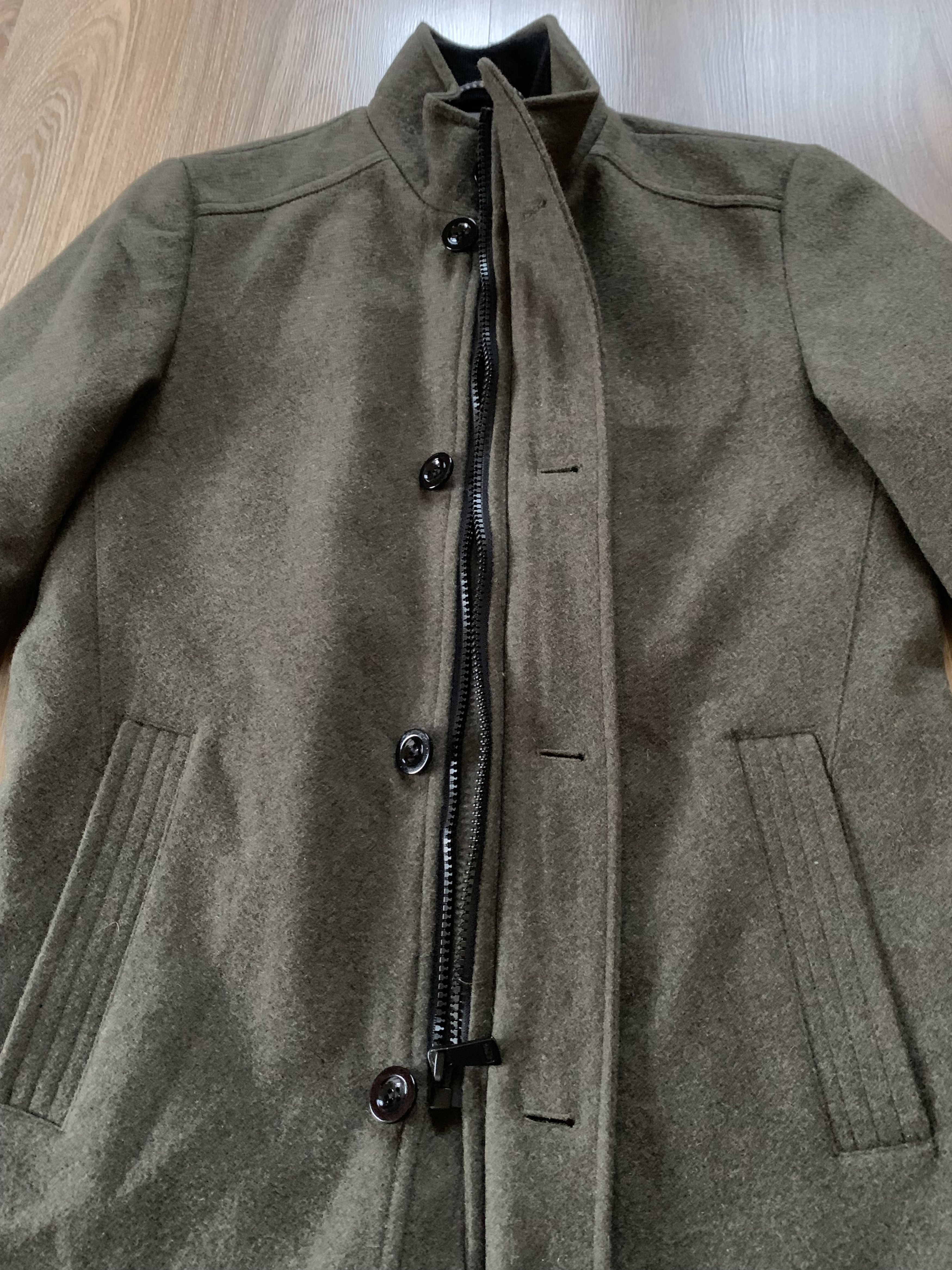 Other New Khaki Wool Double Collar Jacket Coat Size US L / EU 52-54 / 3 - 5 Thumbnail
