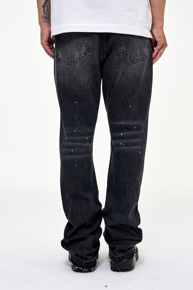 Japanese Brand × Jean Washed Wide Leg Denim Jeans, Stacked Jeans Size US 30 / EU 46 - 4 Thumbnail
