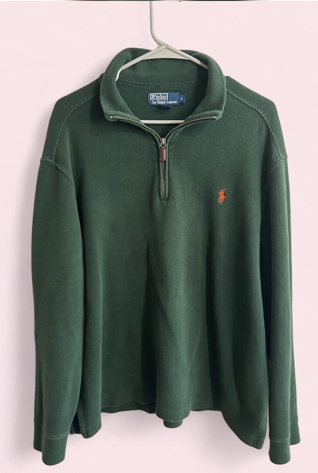 Polo Ralph Lauren Vintage Polo Ralph Lauren Green Qtr Zip Size Large Size US L / EU 52-54 / 3 - 1 Thumbnail