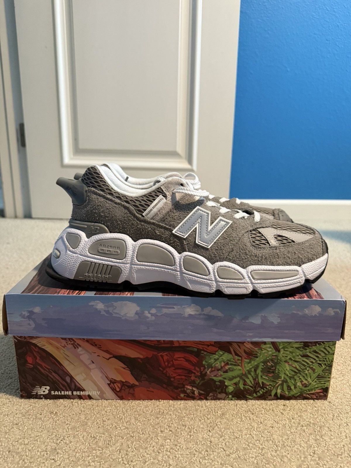 New Balance × Salehe Bembury New Balance 574 Salehe Bembury YURT - Classic NB Grey Size US 12 / EU 45 - 1 Thumbnail