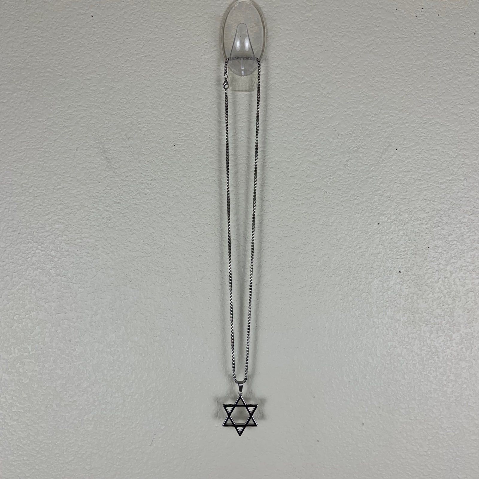 Unknown London Mens Stainless Steel Star Of David Pendant Size ONE SIZE - 3 Thumbnail