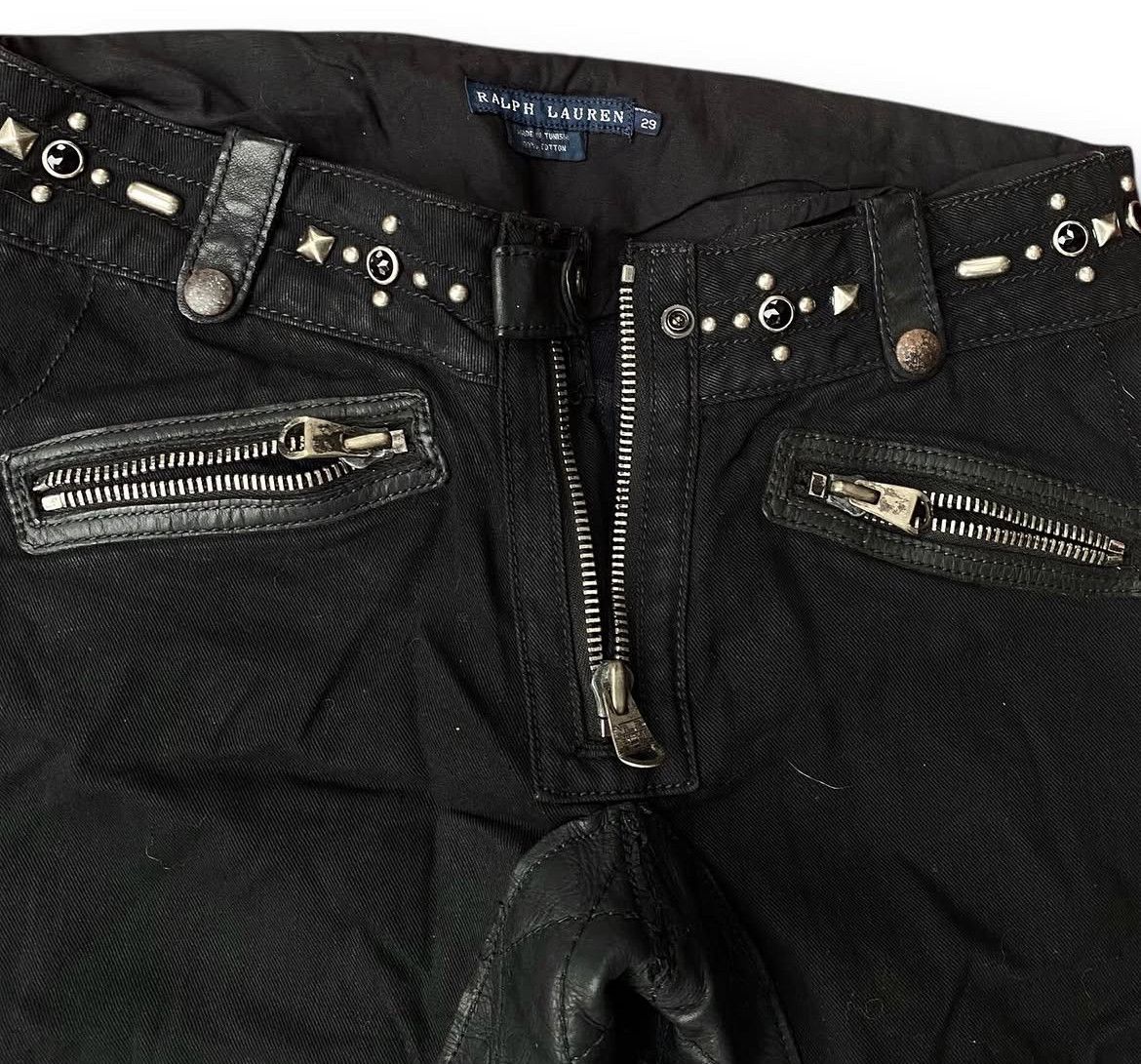 Polo Ralph Lauren 2000s Ralph Lauren Studded Hybrid Leather Biker Lgb Ifsix Size US 30 / EU 46 - 4 Thumbnail
