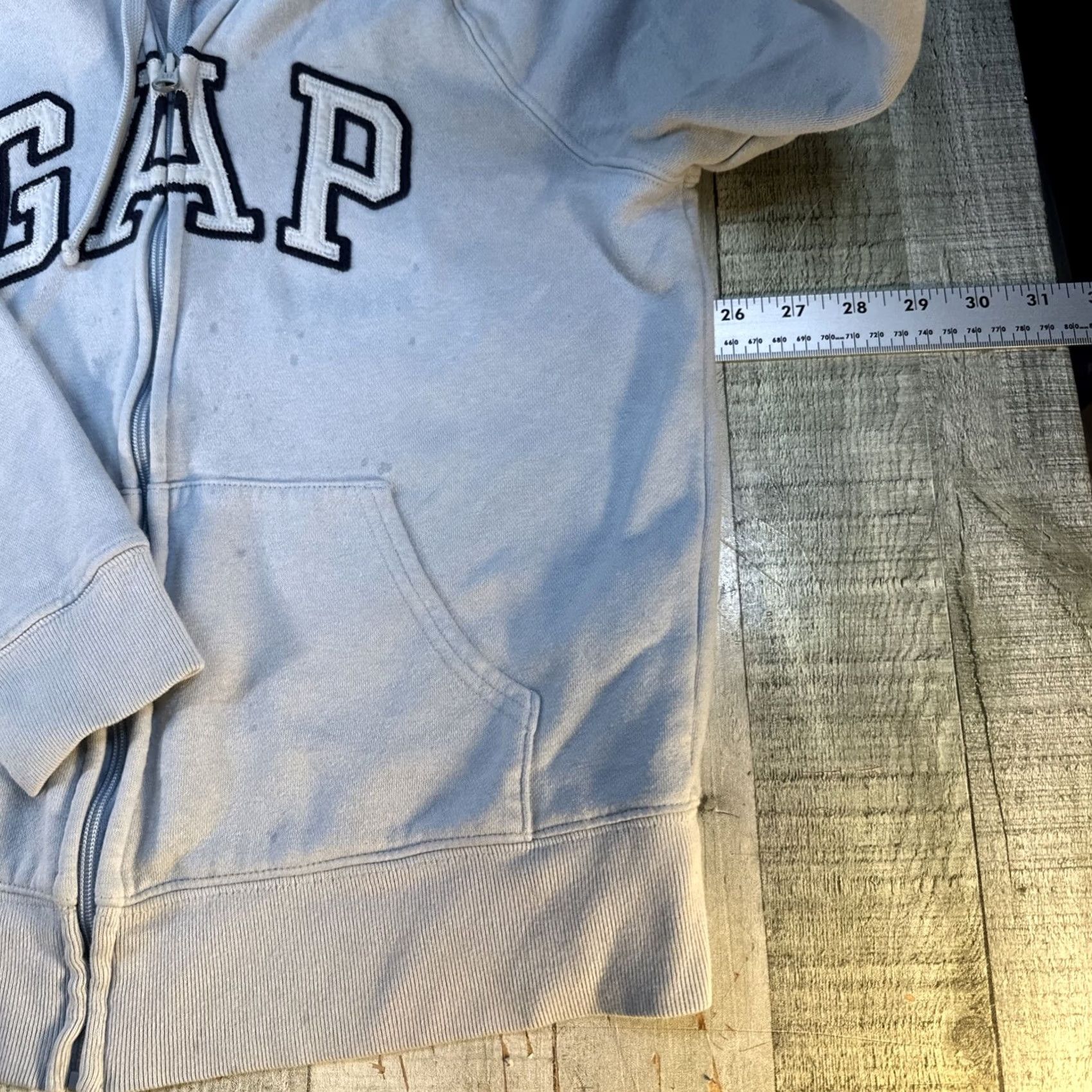 Gap VINTAGE Gap Hoodie XS Light Blue Full Zip Mens Regular Size XS Blue Hoodie Gap Mens XS Light Blue Full Zip Size US XS / EU 42 / 0 - 3 Thumbnail