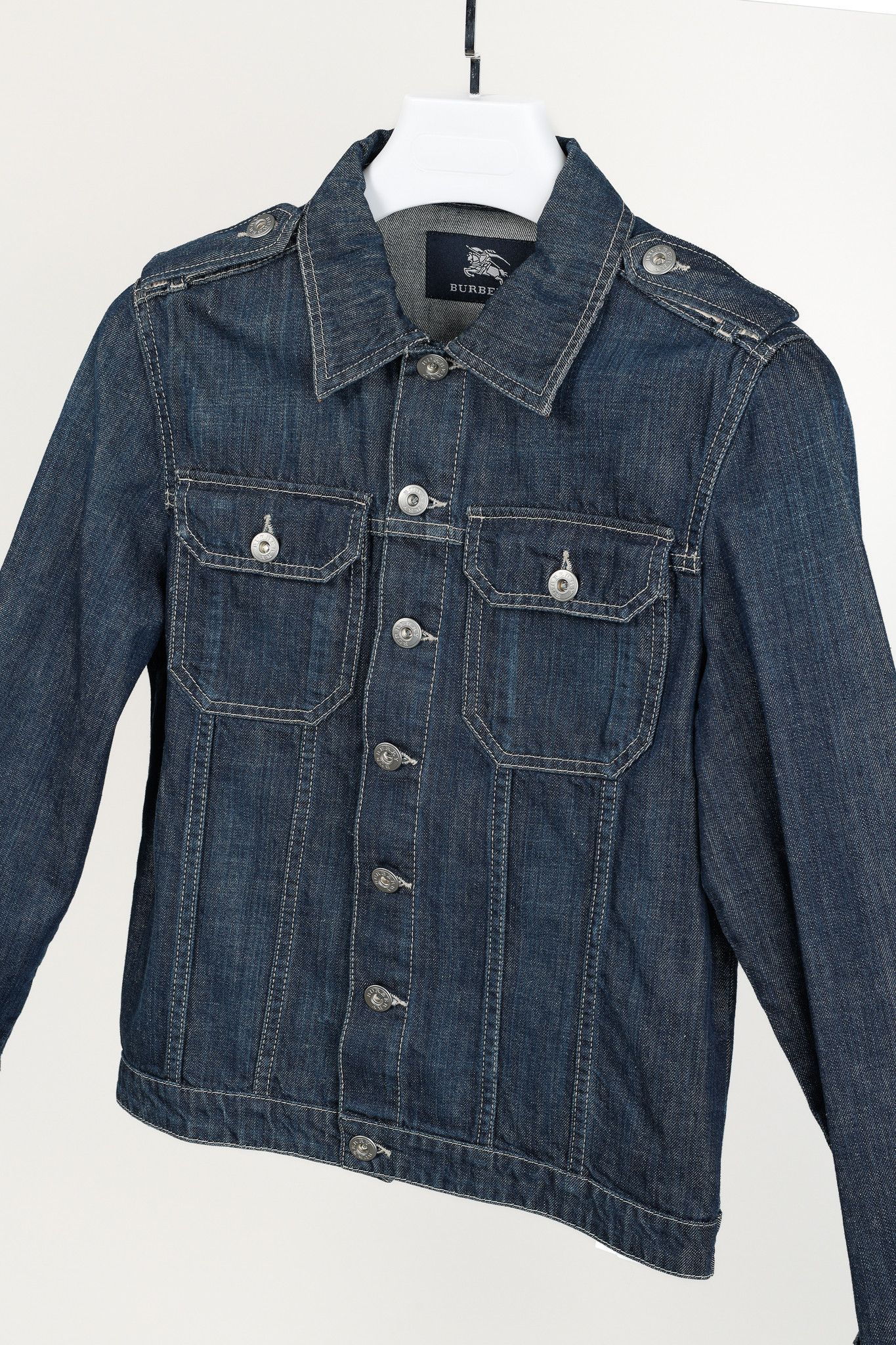 Burberry Burberry Check-Cuff Buttoned Denim Jacket Size XS / US 0-2 / IT 36-38 - 4 Thumbnail