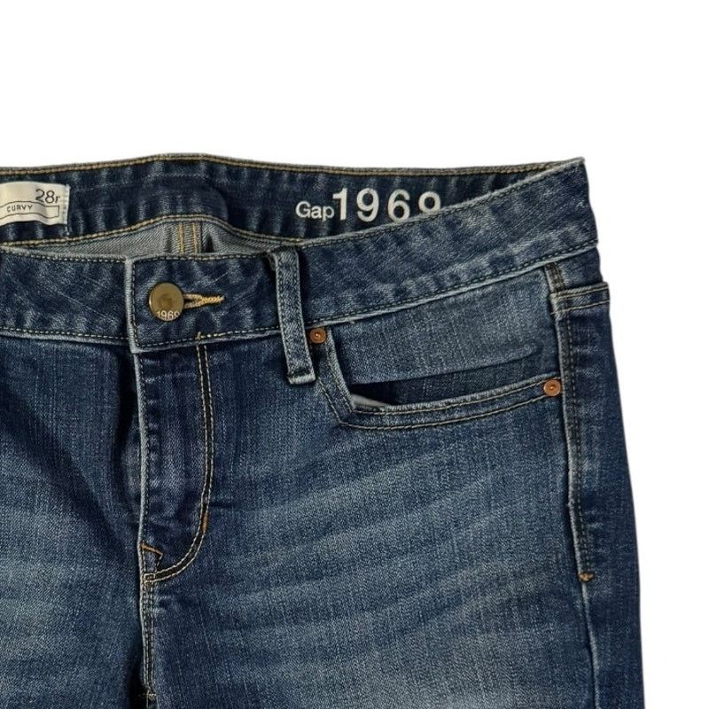 Gap Curvy Flare Magic: Gap 1969 Blue Jeans for Vintage Vibes Size 28" / US 6 / IT 42 - 3 Thumbnail