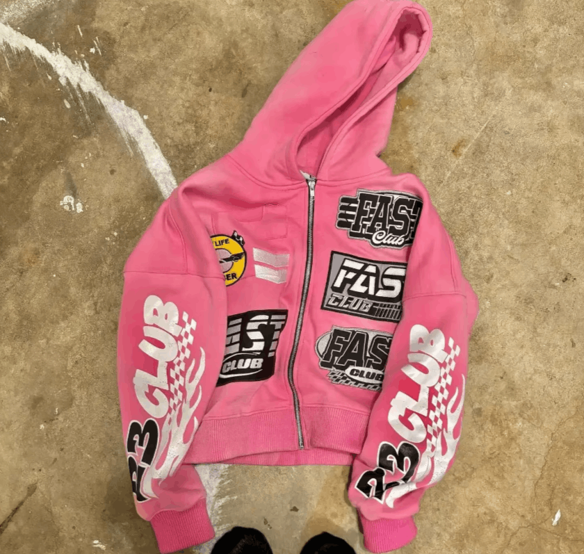 Japanese Brand design zipper oversized pink hoodie Size US M / EU 48-50 / 2 - 7 Thumbnail