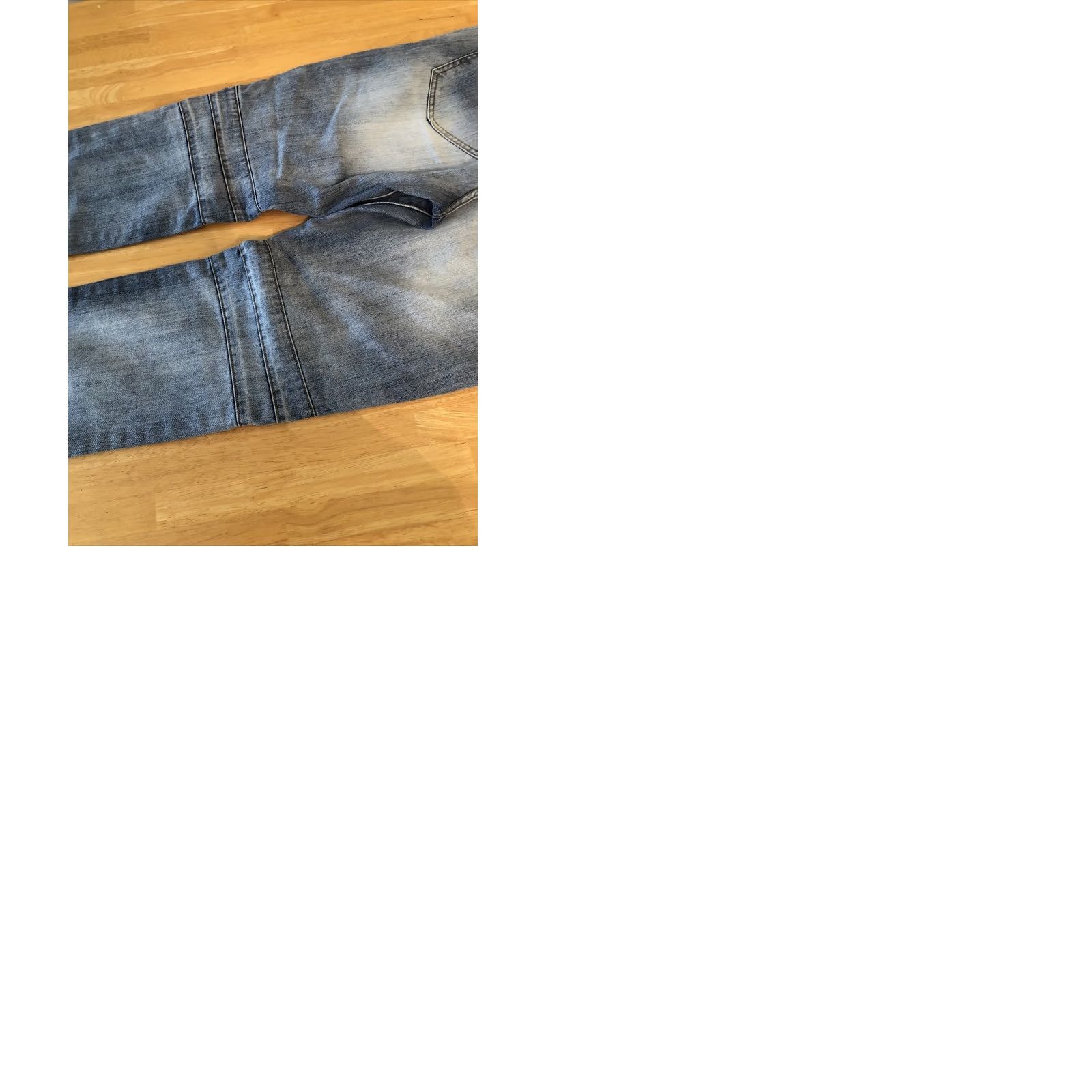 Vintage Ranch & Dvlpmnt Jeans Men’s Distressed Zippered High Rise 37x31 Blue Stone Denim Straight 5-Pocket Mens Regular Waist 36/37 Size US 36 / EU 52 - 9 Thumbnail