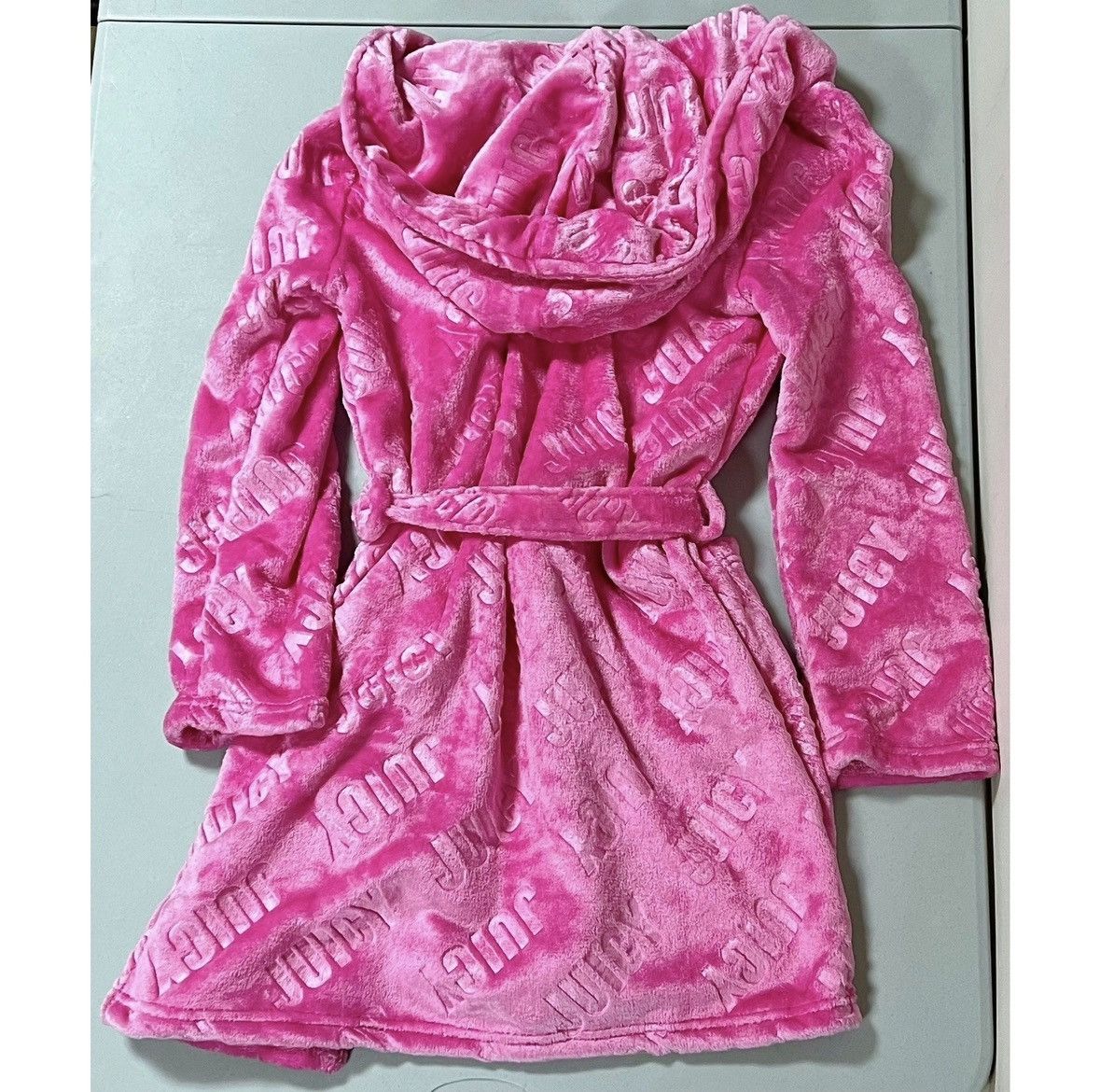 Juicy Couture Juicy Couture Pink Y2K Plush Spa Robe Bathrobe Size S/M 👑✨ Size ONE SIZE - 4 Thumbnail